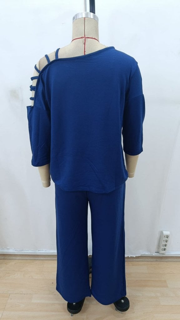 Women's Navy Blue Tracksuit Set with Striped Details - Janes - by Peralane - photo 5