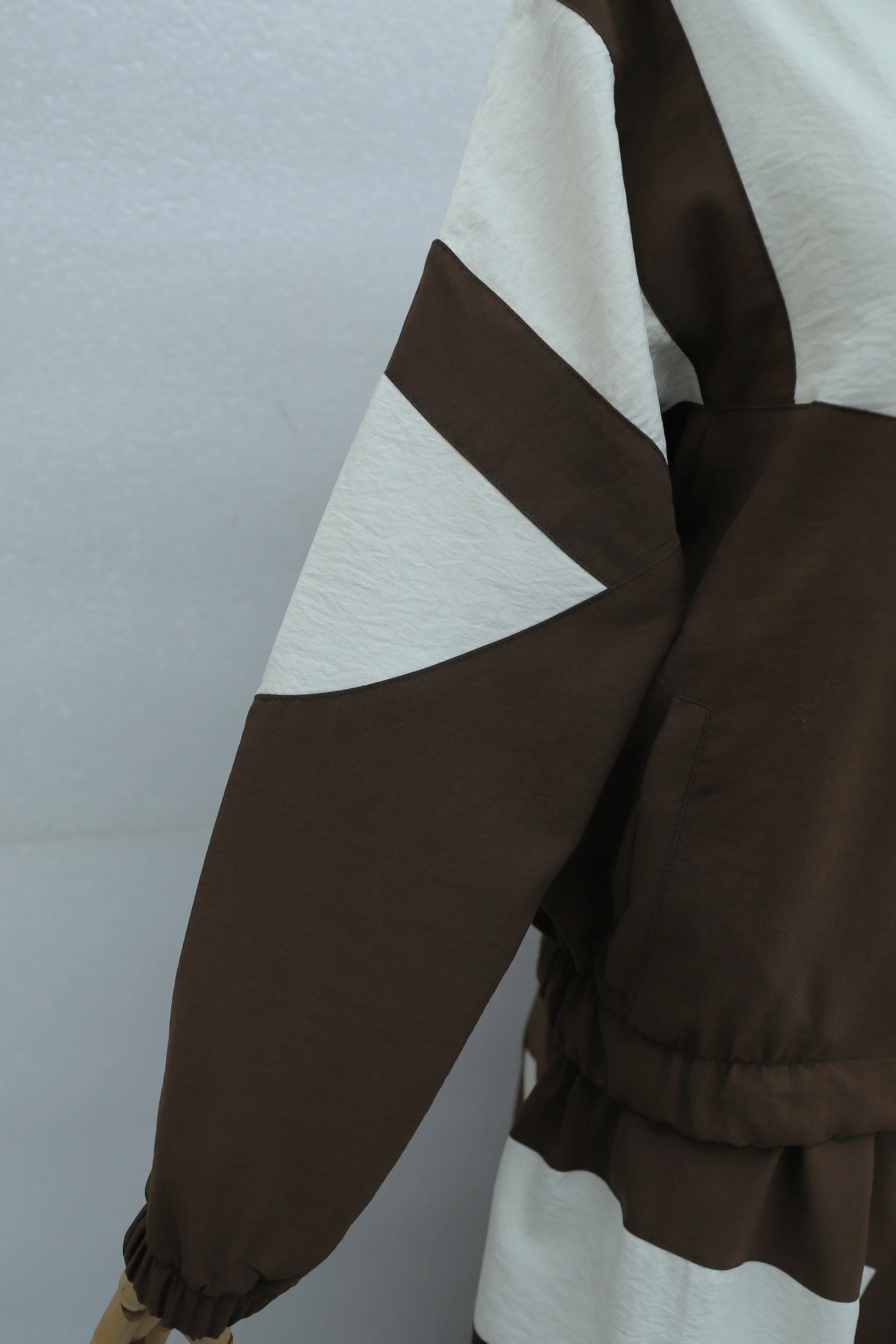 Brown Geometric Striped Shirt Collar Two-Pocket Skirt Set - Podyumplus - by Peralane - photo 8