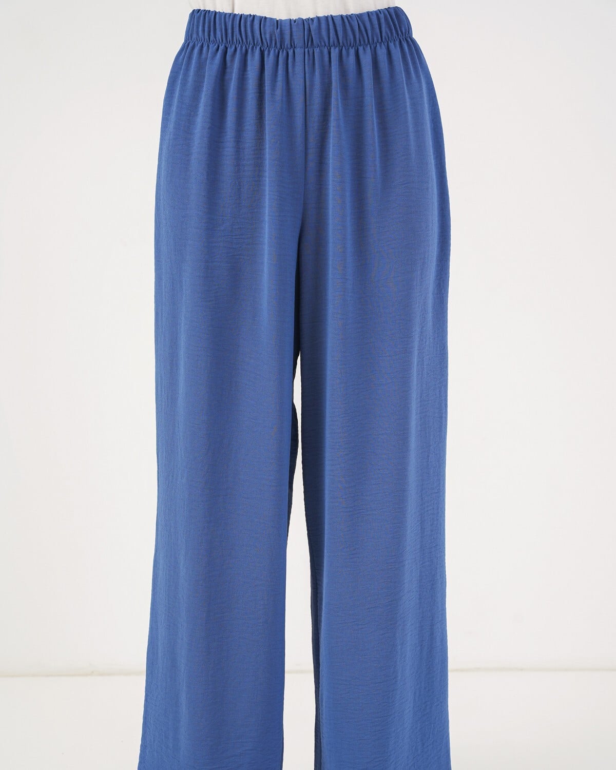 Women's Tie-Front Tunic and Wide-Leg Trousers Two-Piece Set - Indigo - Bigdart - by Peralane - photo 6