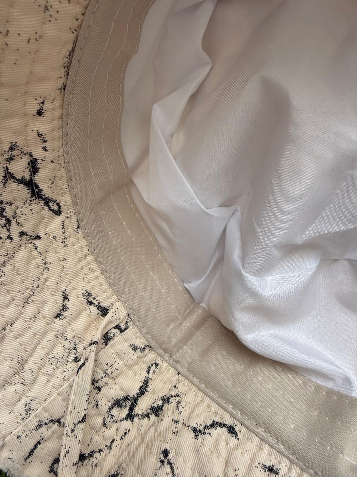 Women's Cream Distressed Thread Bucket Hat - Nesvay - by Peralane - photo 5