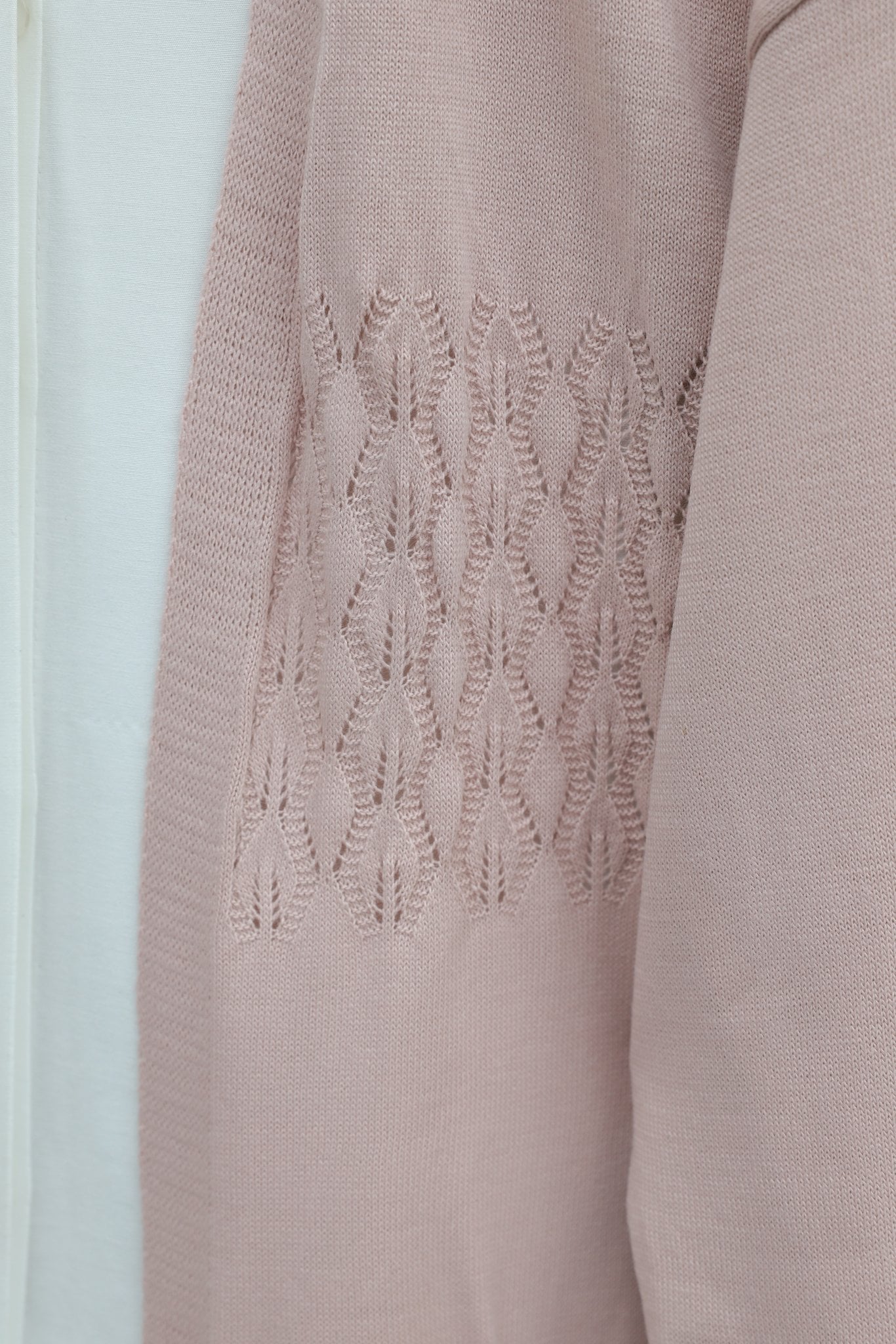 Araboy Open-Knit Cardigan - Powder Pink - Podyumplus - by Peralane - photo 4