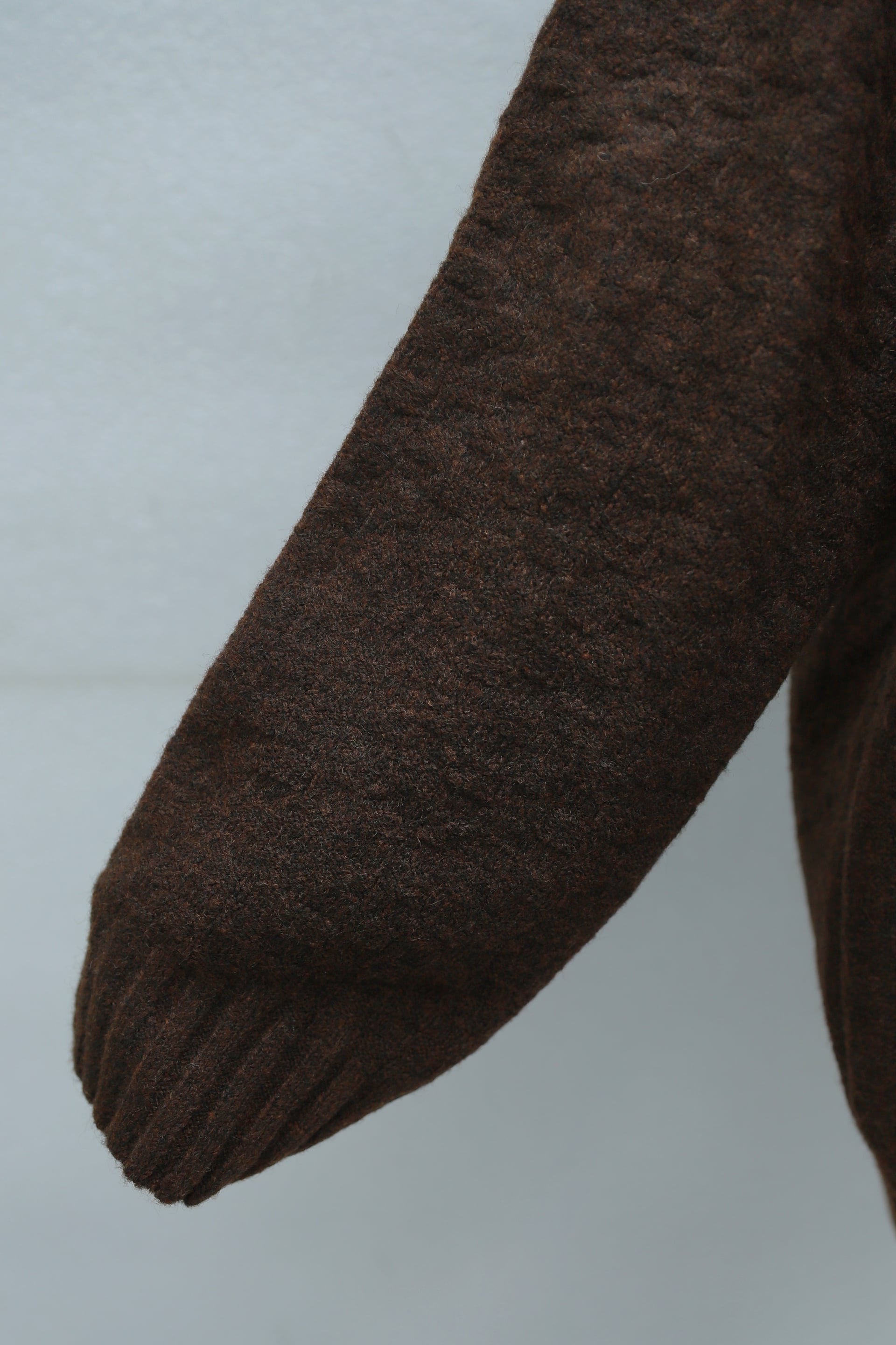Brown V-Neck Button-Front Relaxed Knit Cardigan - Women's - Podyumplus - by Peralane - photo 7