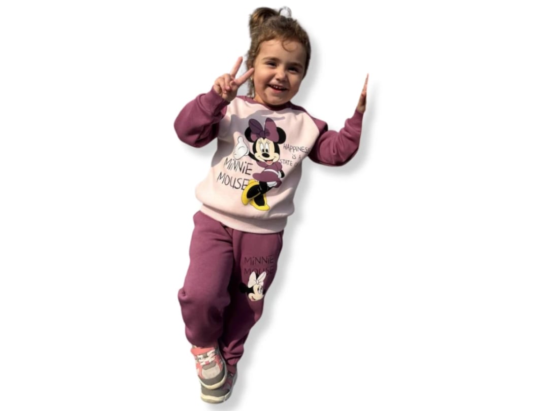 Minnie Print Girls' Set - 3-Thread Brushed Fleece - Replikas - by Peralane