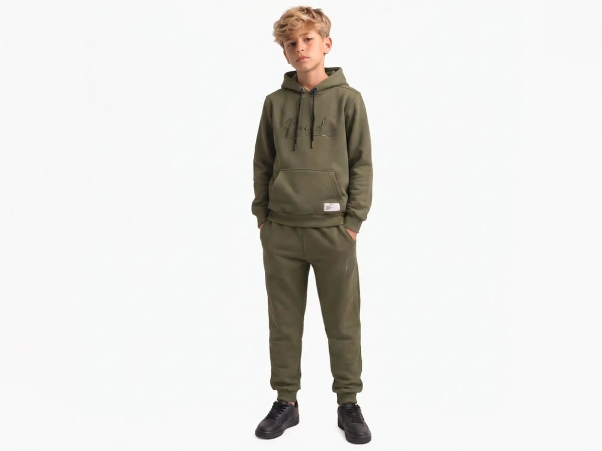 Freedom Print Kangaroo Pocket Hooded Tracksuit Set for Boys - Koska - by Peralane