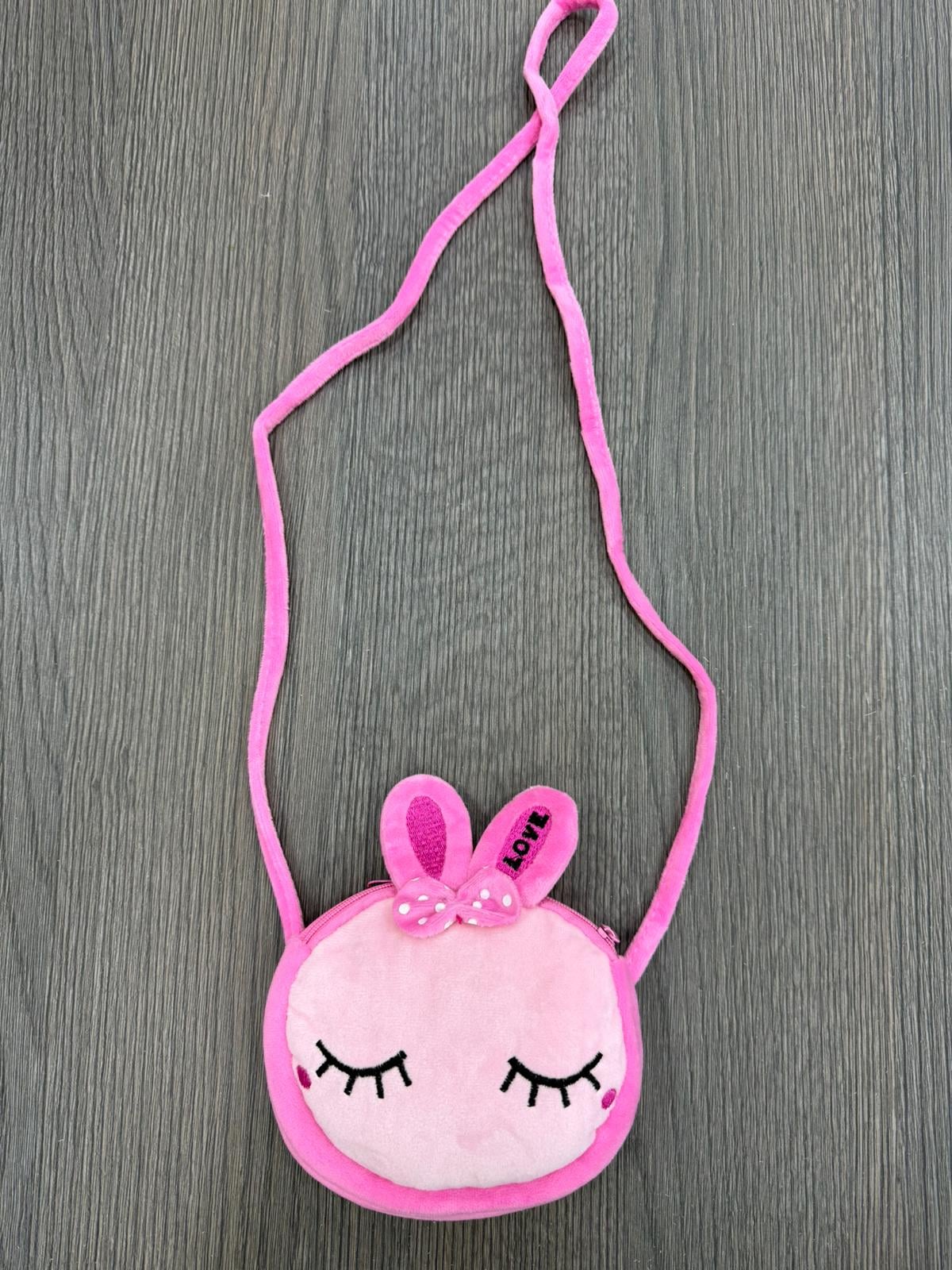 Bunny Face Plush Crossbody Bag for Girls - Fuchsia Pink - Nesvay - by Peralane - photo 2
