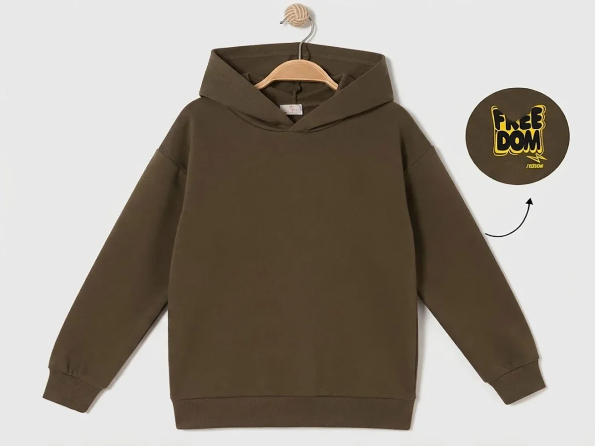 Kids' Kangaroo Pocket Hooded Sweatshirt in Olive Green - 4 Pack - Ruhat Kids - by Peralane