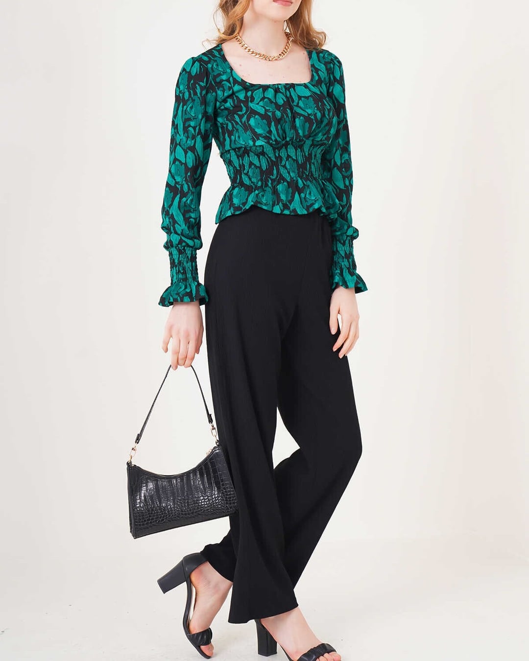 Black Wide-Leg Knit Pants - Bigdart - by Peralane