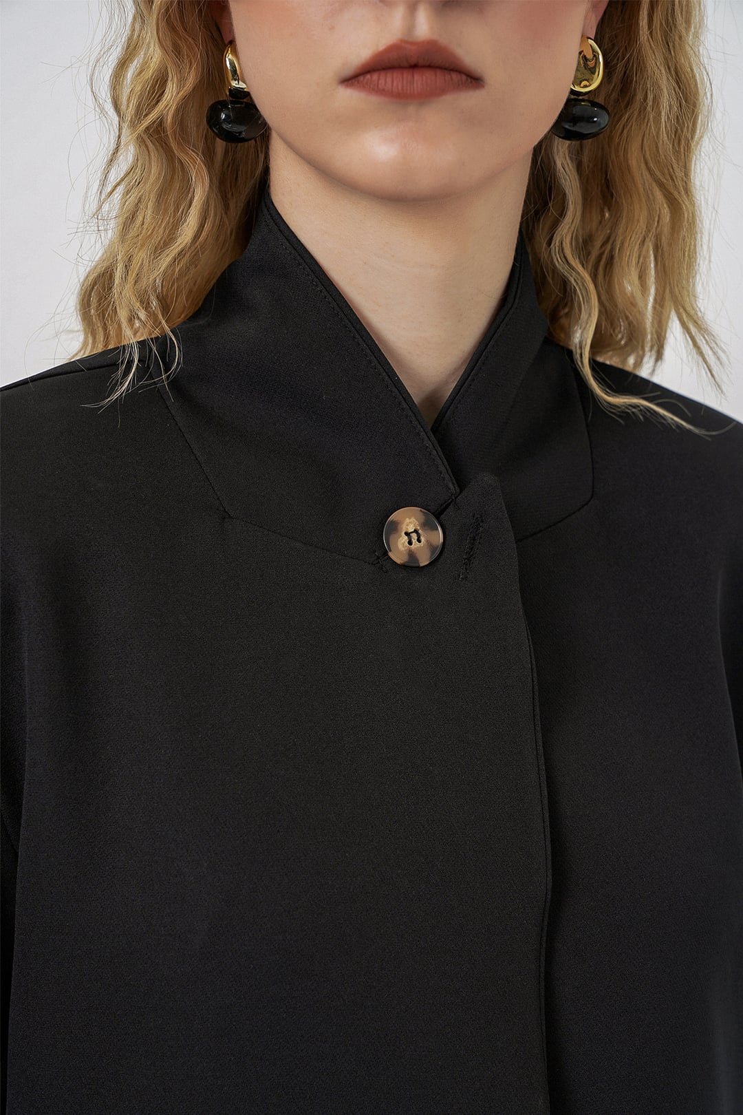 Women's Single Button Oversize Blazer Jacket 0749 - Black - Bigdart - by Peralane - photo 5