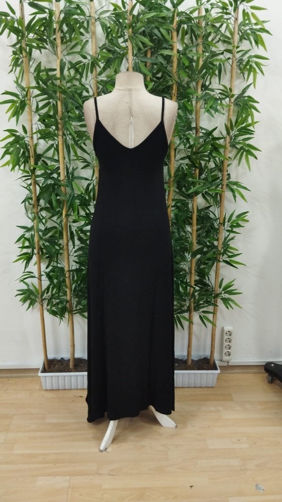 Women's Spaghetti Strap V-Neck Embroidered Trim Maxi Viscose Dress - Janes - by Peralane - photo 8