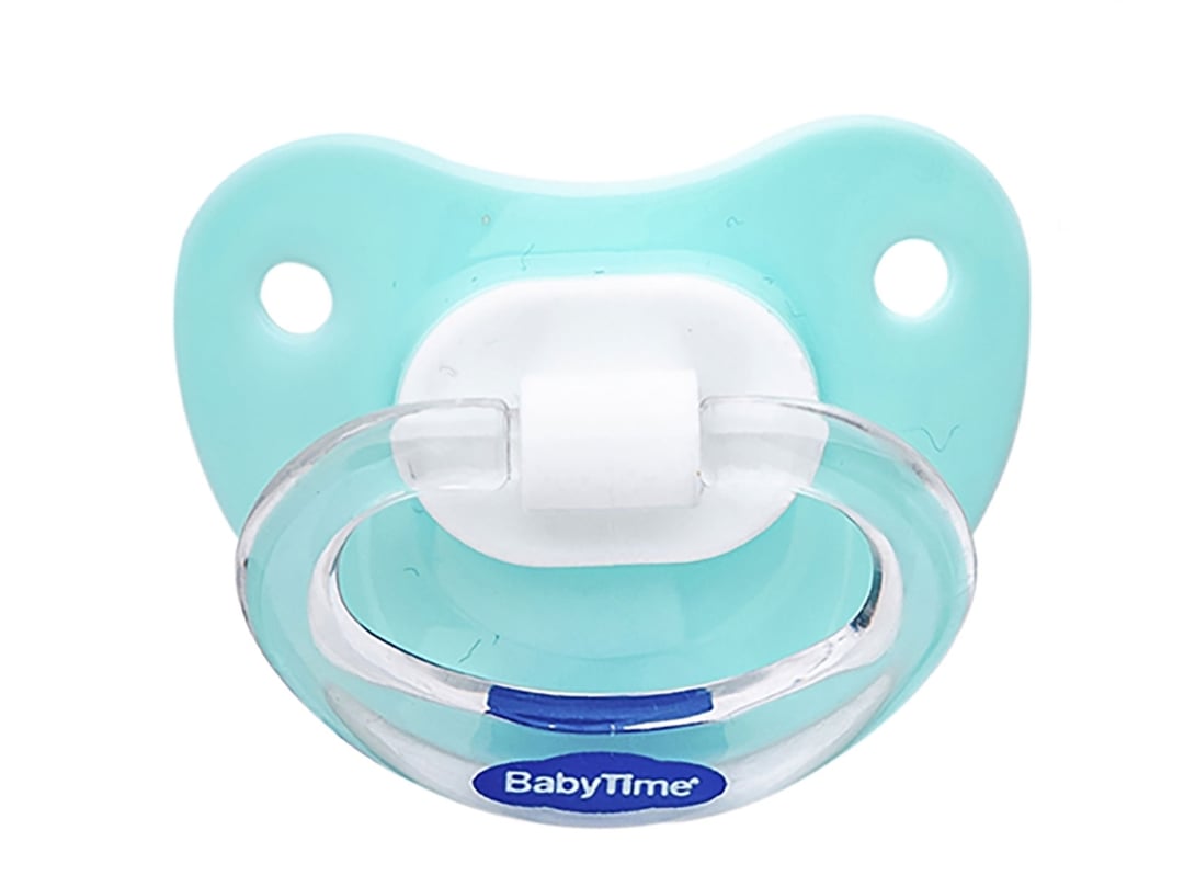Orthodontic Silicone Pacifier 0-6 Months – Teal - Baby Time - by Peralane
