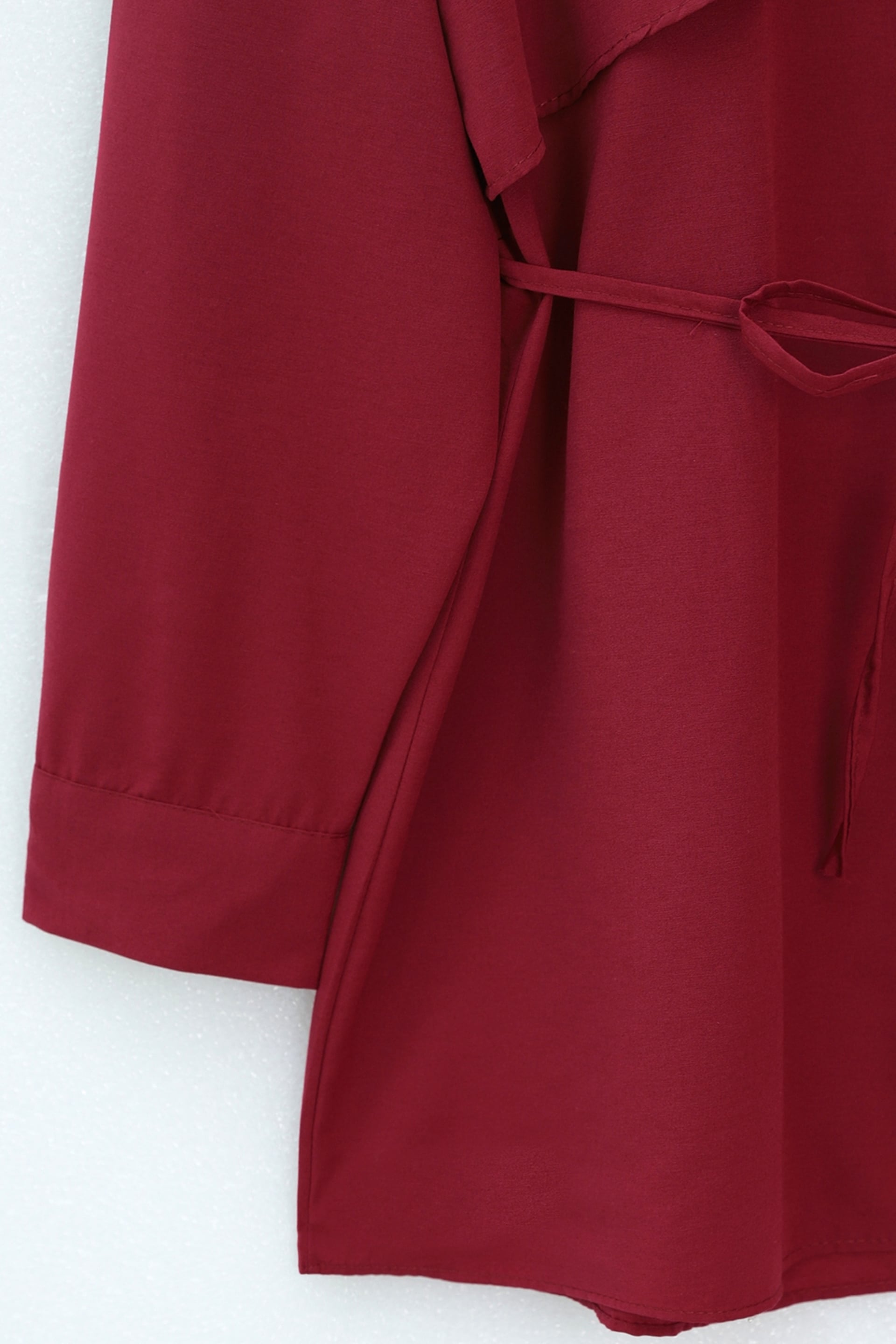 Bolero Detail Laced Poplin Tunic - Bordeaux - Podyumplus - by Peralane - photo 5