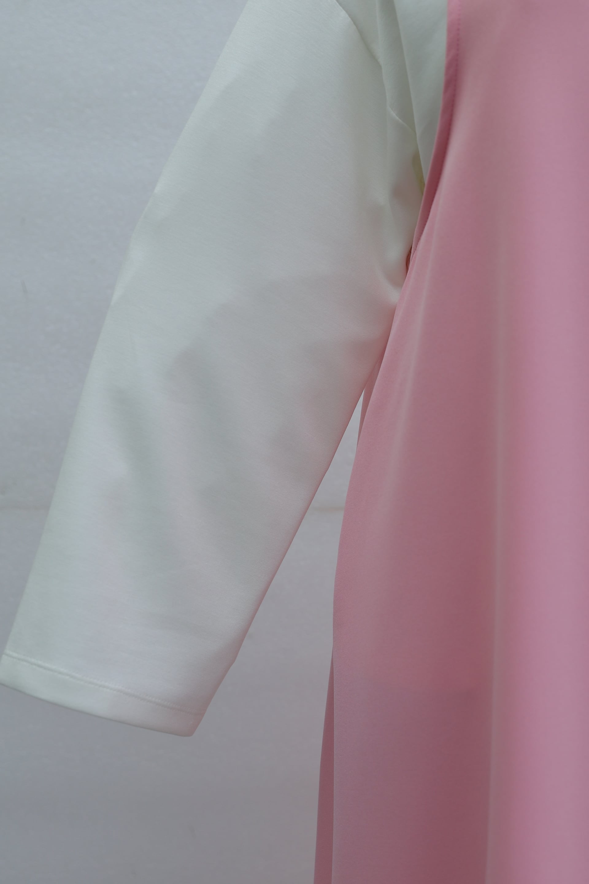 Crew Neck Long Sleeve Blouse and Crêpe Jumpsuit Set - Pink - Podyumplus - by Peralane - photo 6