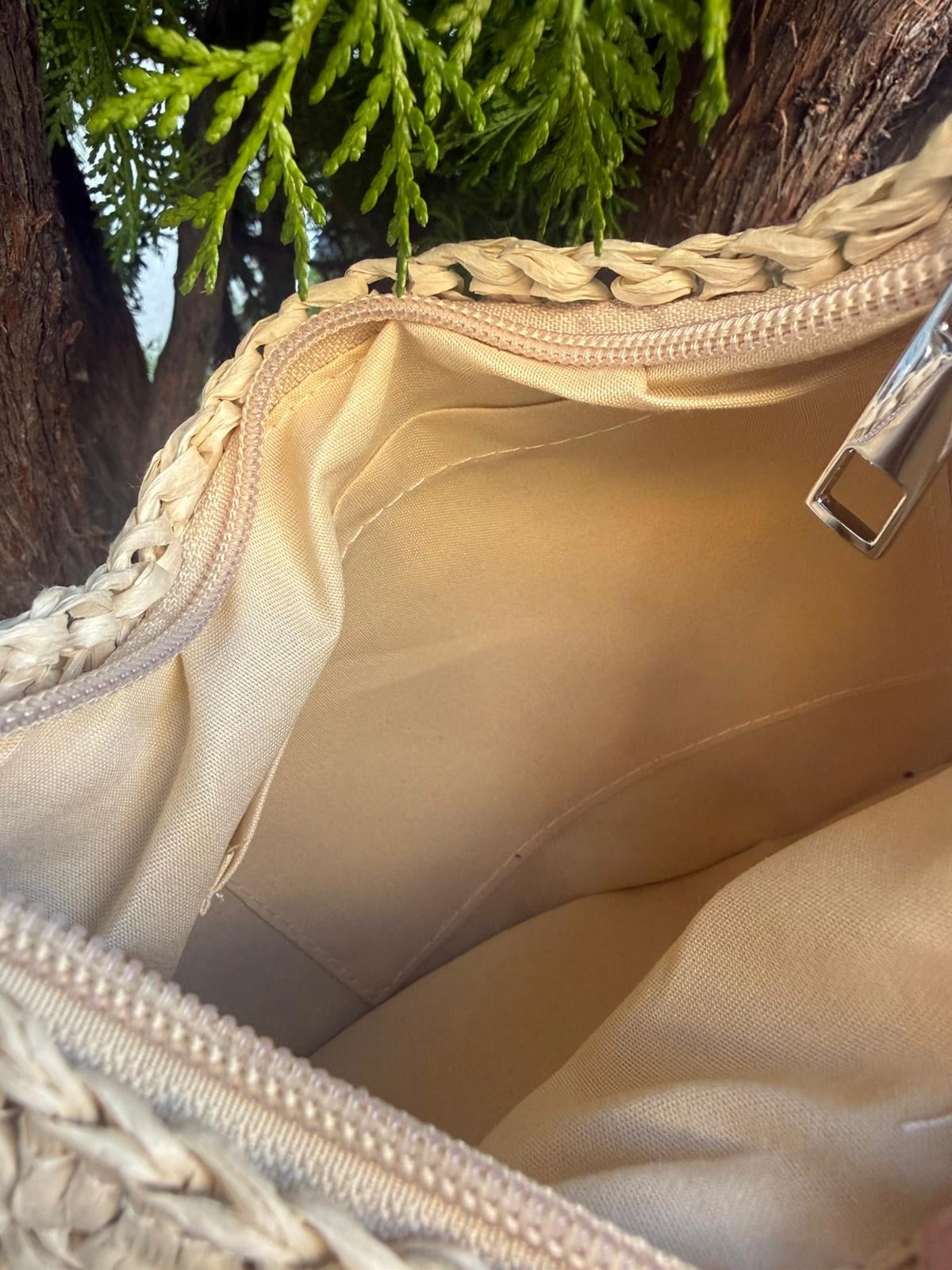 Natural Woven Straw Shoulder Bag - Nesvay - by Peralane - photo 4