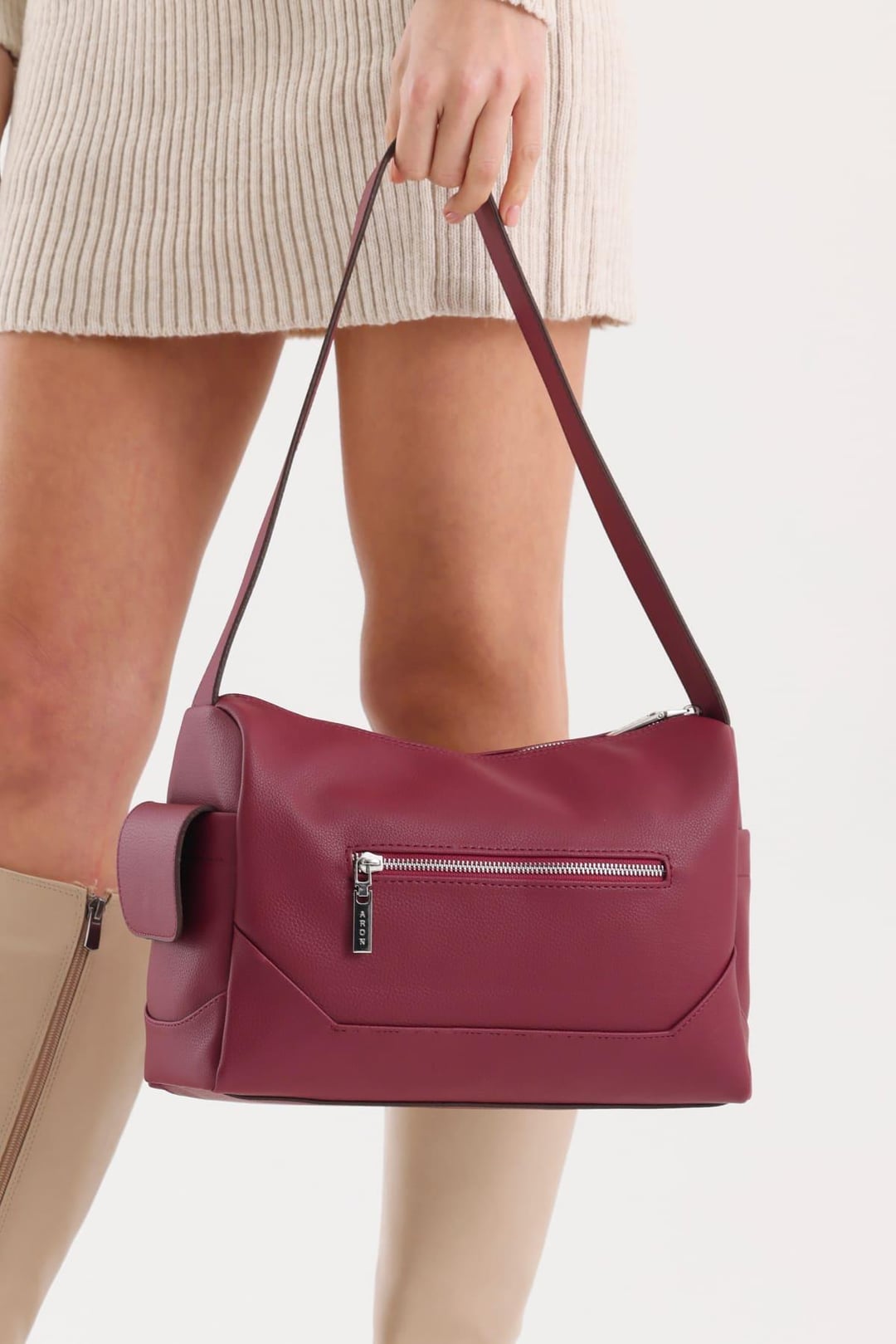 Laura Bordeaux Soft Faux Leather Women's Shoulder Bag 6233 - Aron Atelier - by Peralane - photo 5