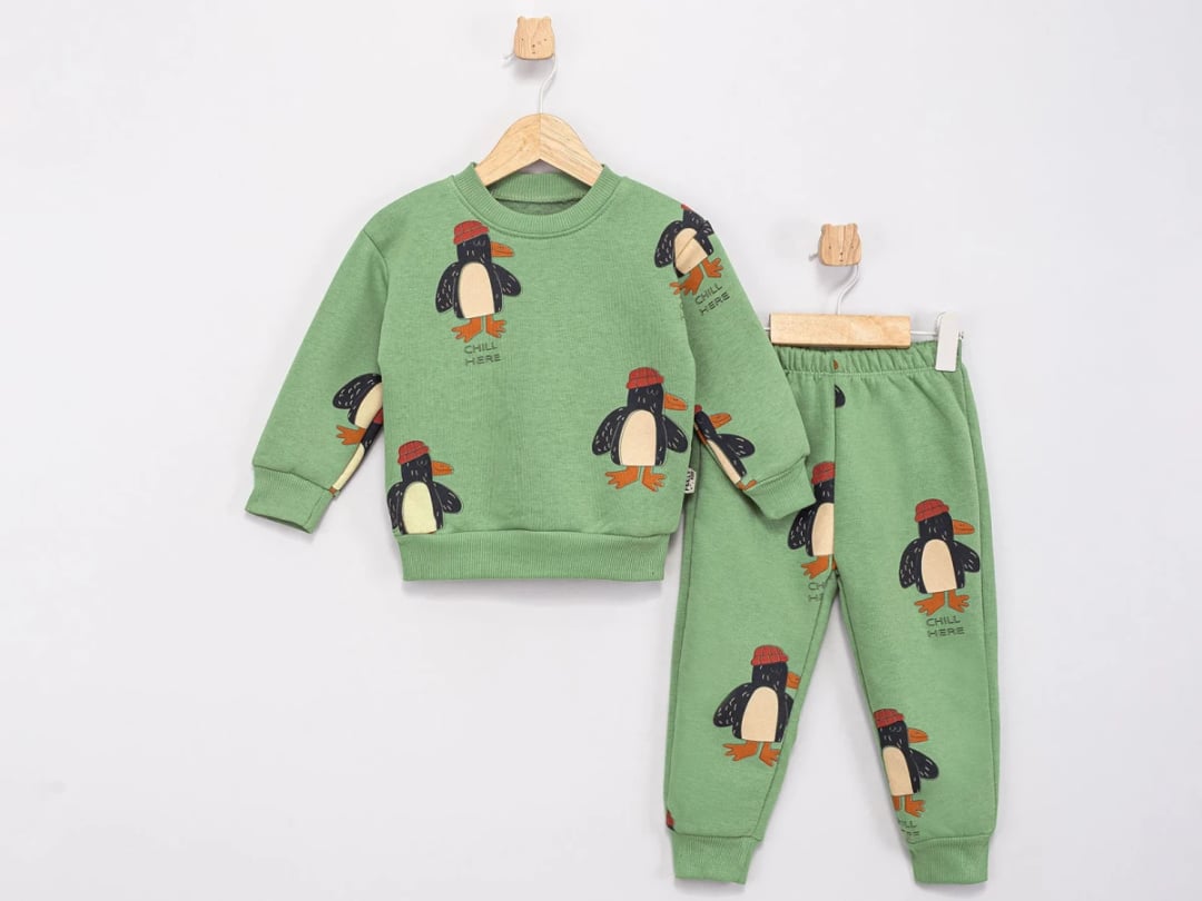 Boys' Penguin Print Sweatshirt and Trousers Set - Feely Kids - by Peralane