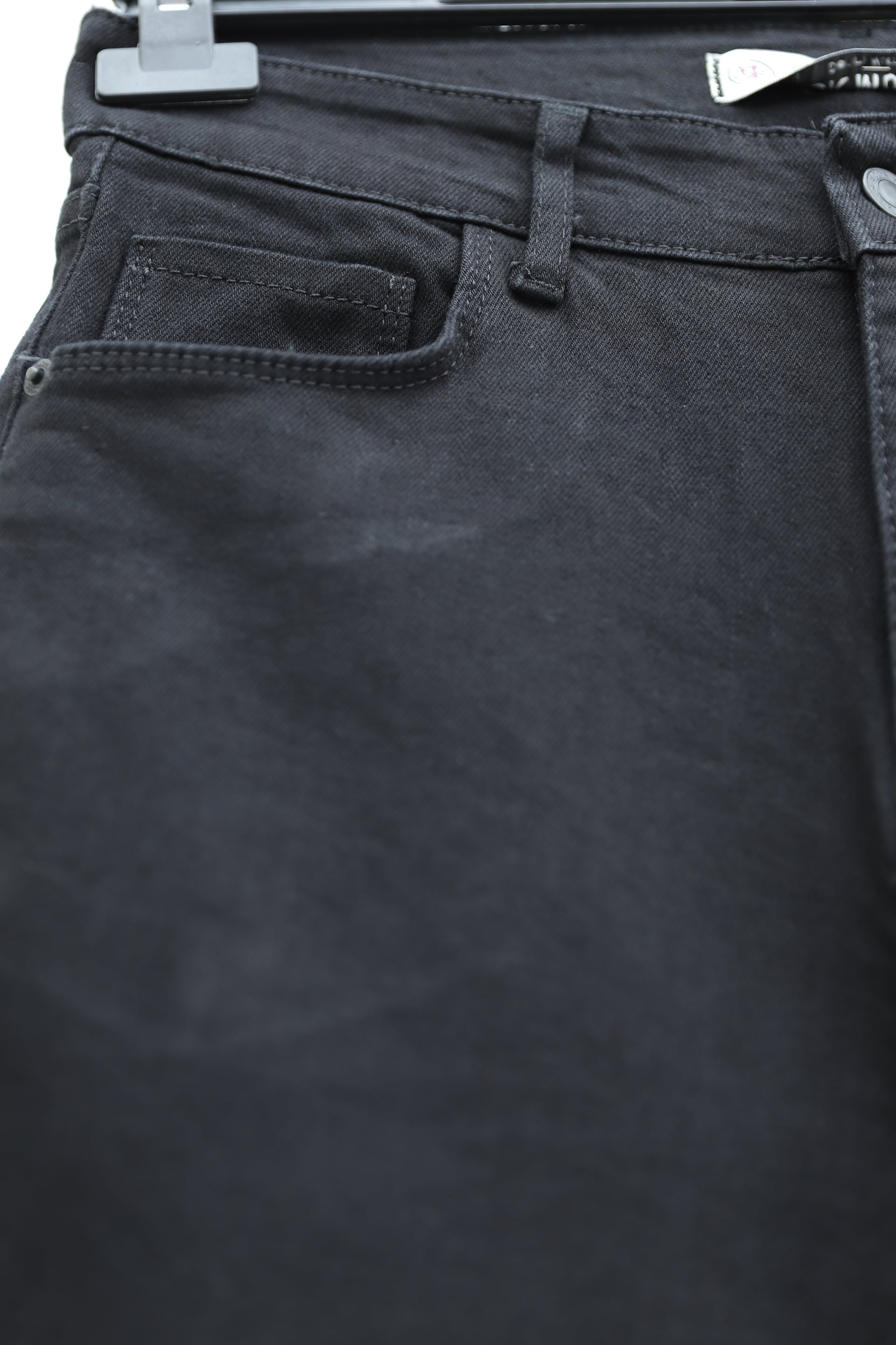 High-Waisted Straight-Leg Pocket Jeans - Black - Podyumplus - by Peralane - photo 4