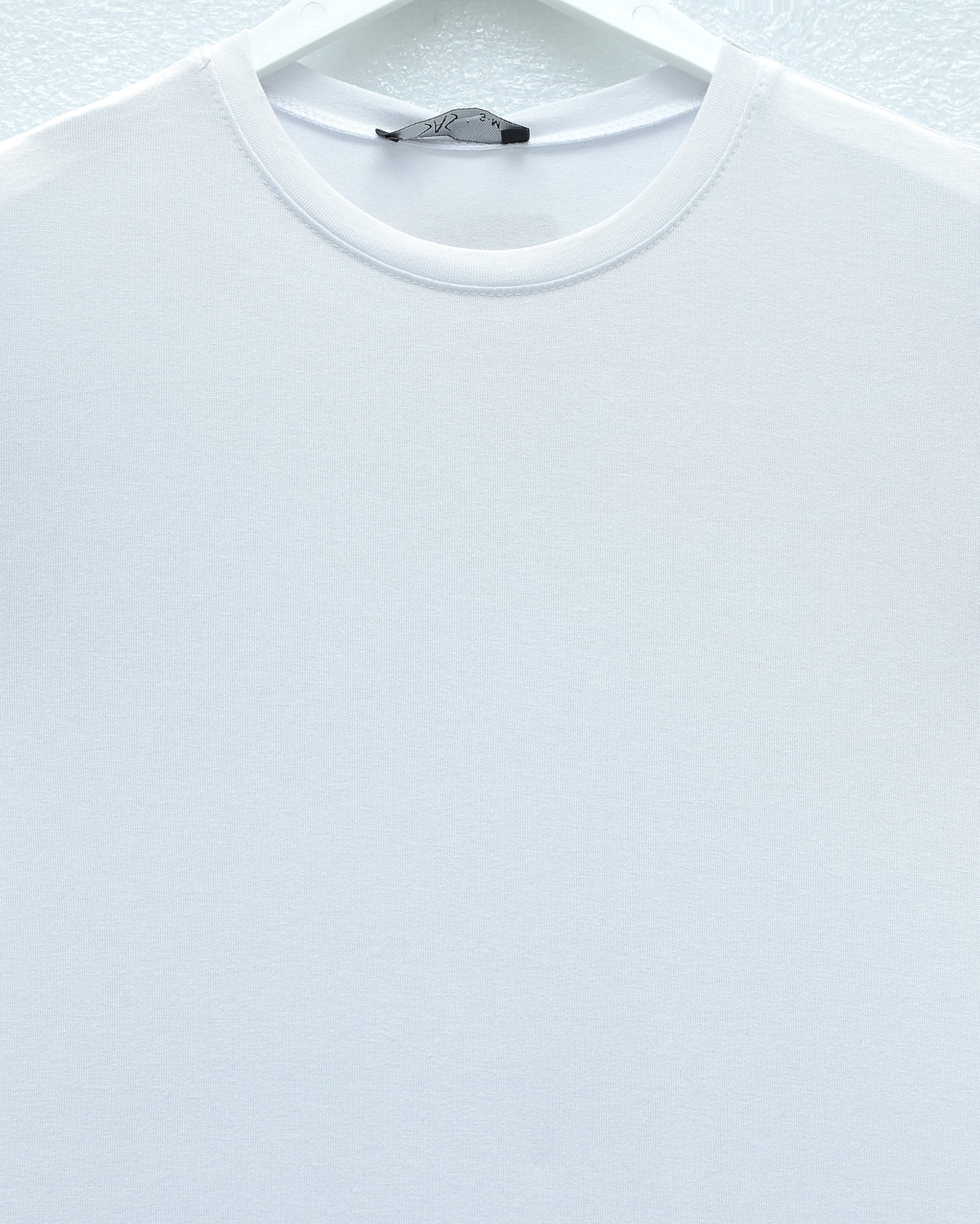 Crew Neck Short Sleeve Jersey Top - White - Podyumplus - by Peralane - photo 4