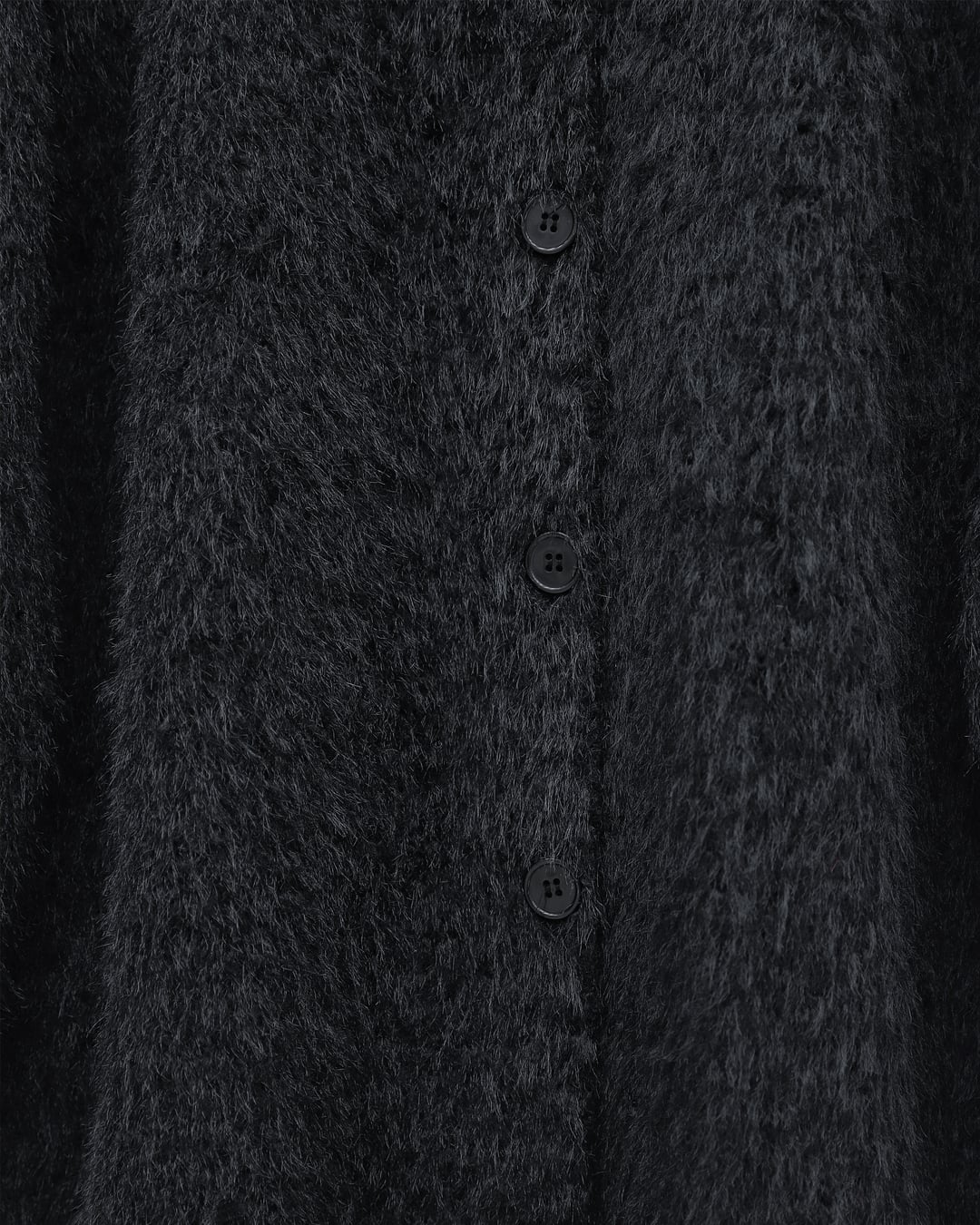 Women's Shawl Collar Button-Front Faux Fur Jacket - Black - Podyumplus - by Peralane - photo 3