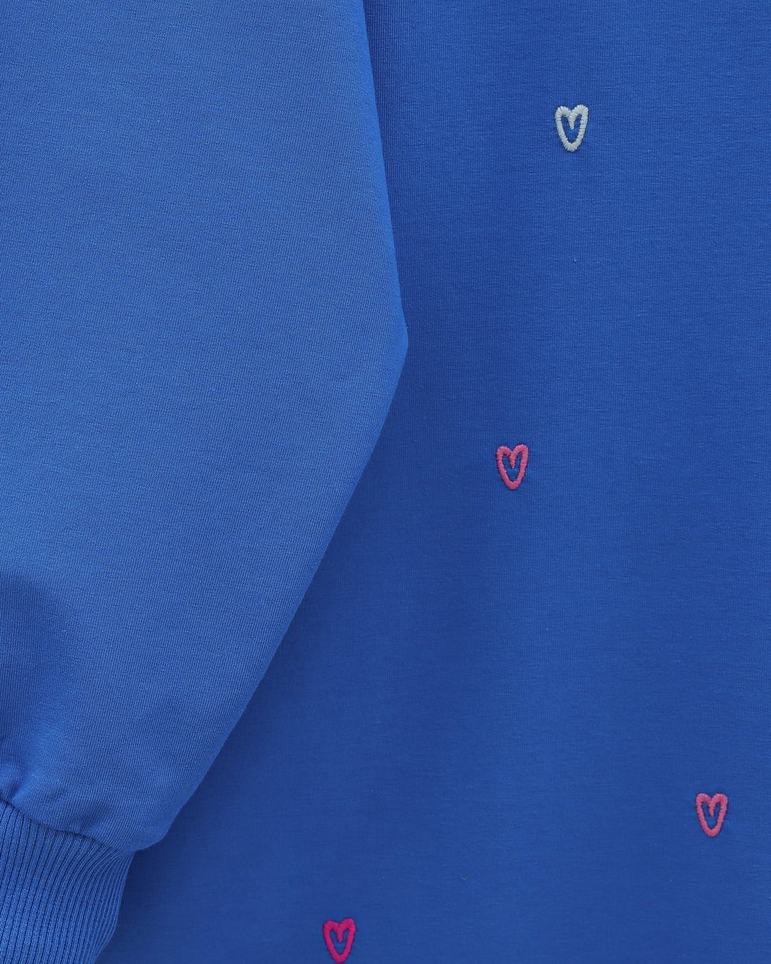 Round Neck Heart Print Knit Tunic - Blue - Podyumplus - by Peralane - photo 6