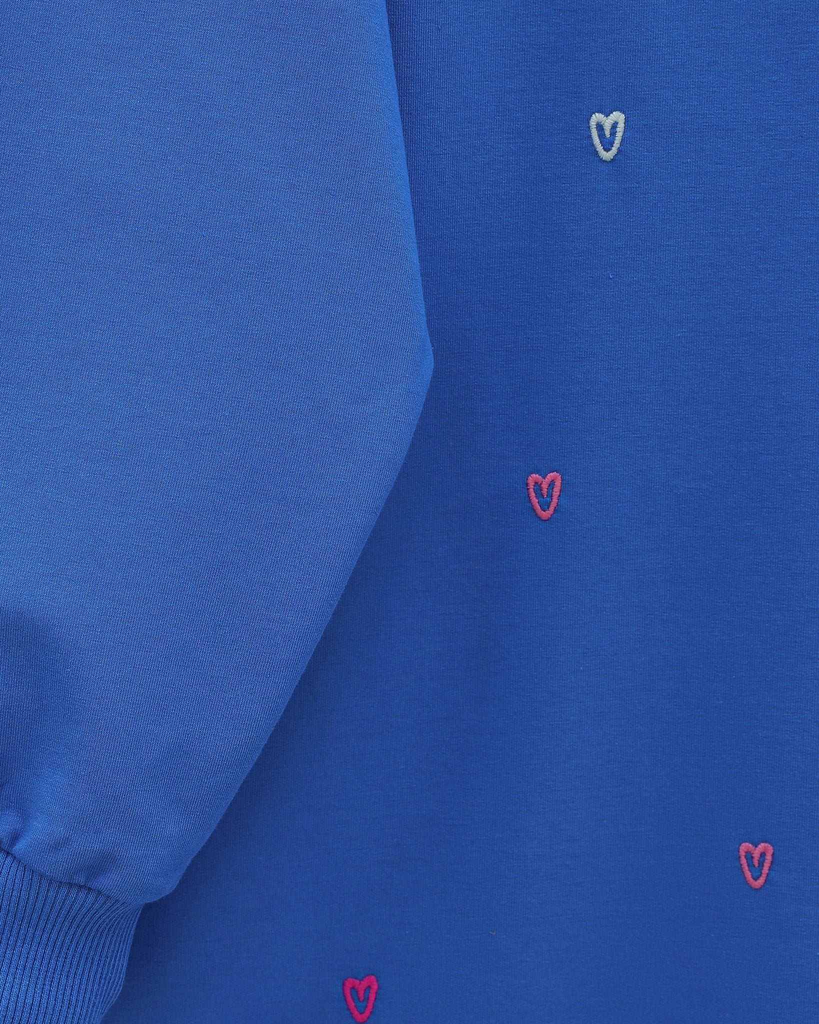 Round Neck Heart Print Knit Tunic - Blue - Podyumplus - by Peralane - photo 6