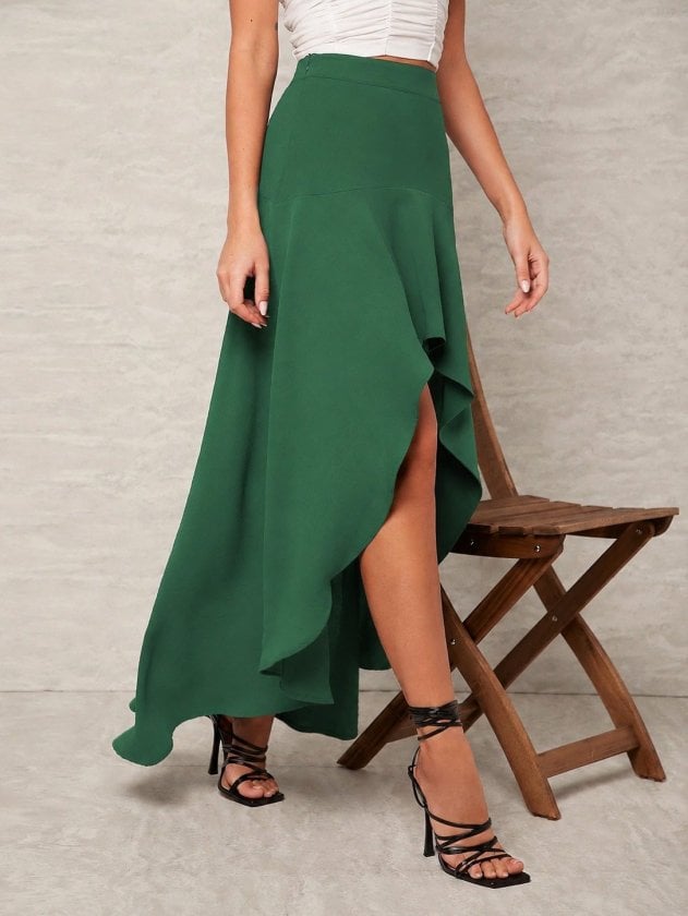 Women's High-Waist Asymmetric Detail Sandy Skirt - Janes - by Peralane - photo 2