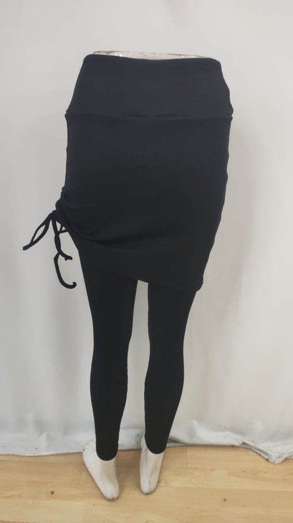 Women's High-Waist Side-Ruched Long Skirt Overlay Leggings - Janes - by Peralane - photo 8