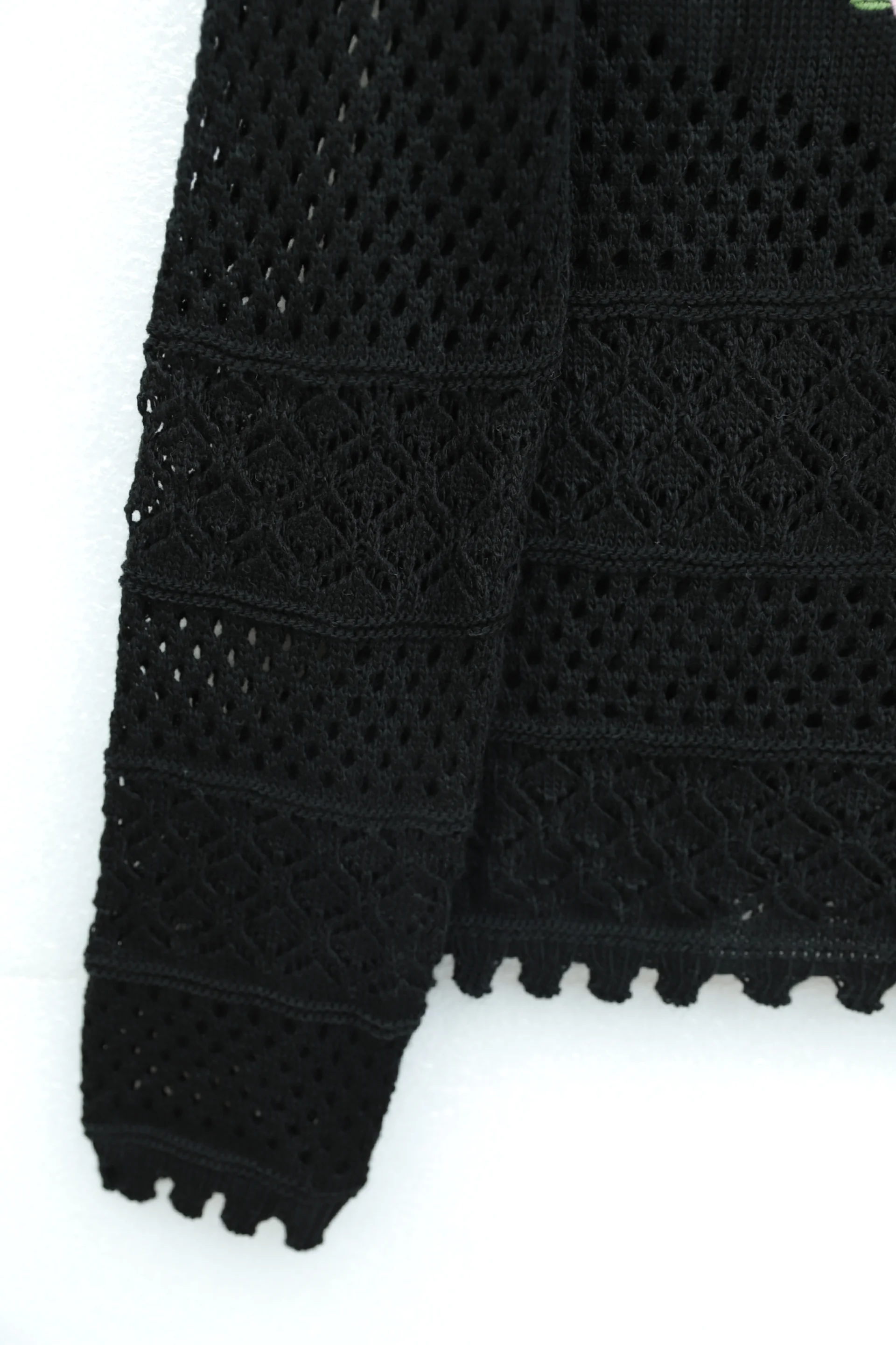 Black Floral Embroidered Openwork Knit Sweater - Podyumplus - by Peralane - photo 6