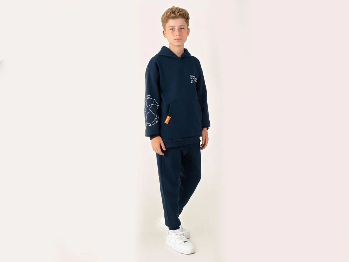 Champions League Print Hooded Fleece Boys' Tracksuit Set - Ruhat Kids - by Peralane