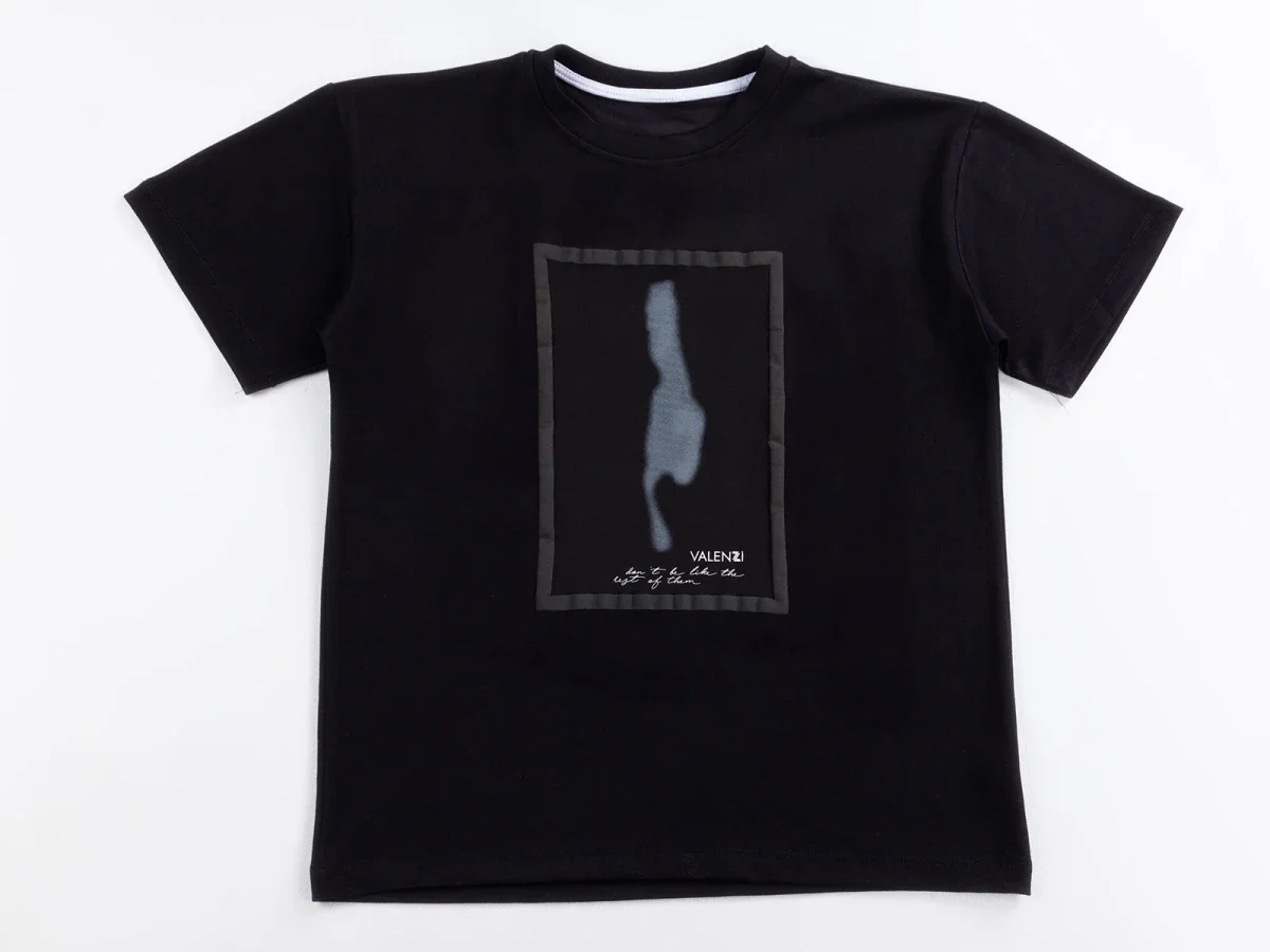 Valenzi Printed Boys' T-Shirt - Black - Civilti - by Peralane