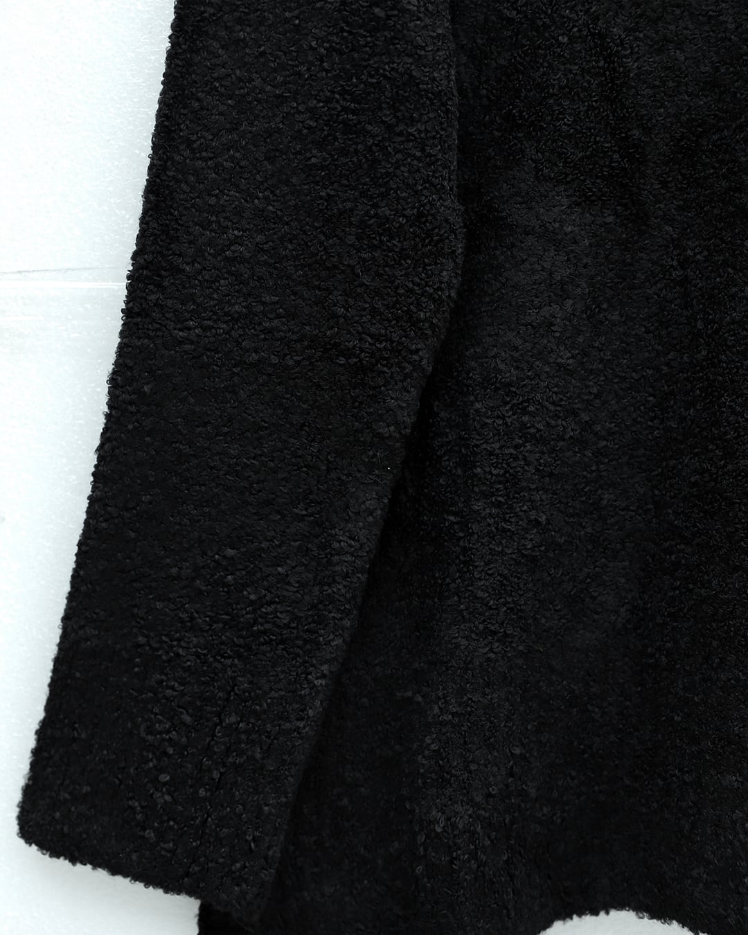 Round Neck Relaxed Fluffy Knit Sweater - Black - Podyumplus - by Peralane - photo 5