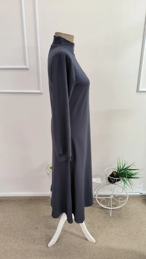 Women's Long Sleeve Zip Flared Midi Viscose Dress - Janes - by Peralane - photo 5