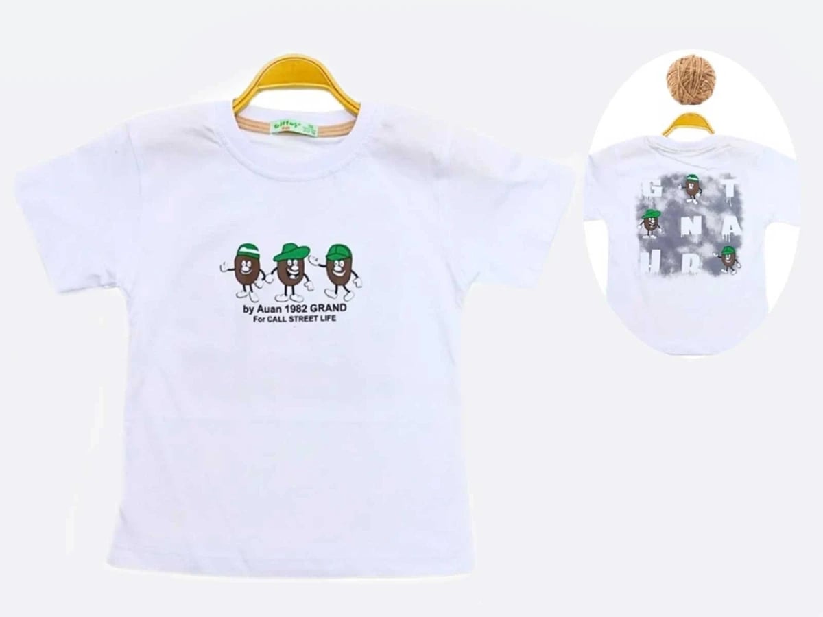 Grand Printed Boys' T-Shirt - White - Bittos Kids - by Peralane