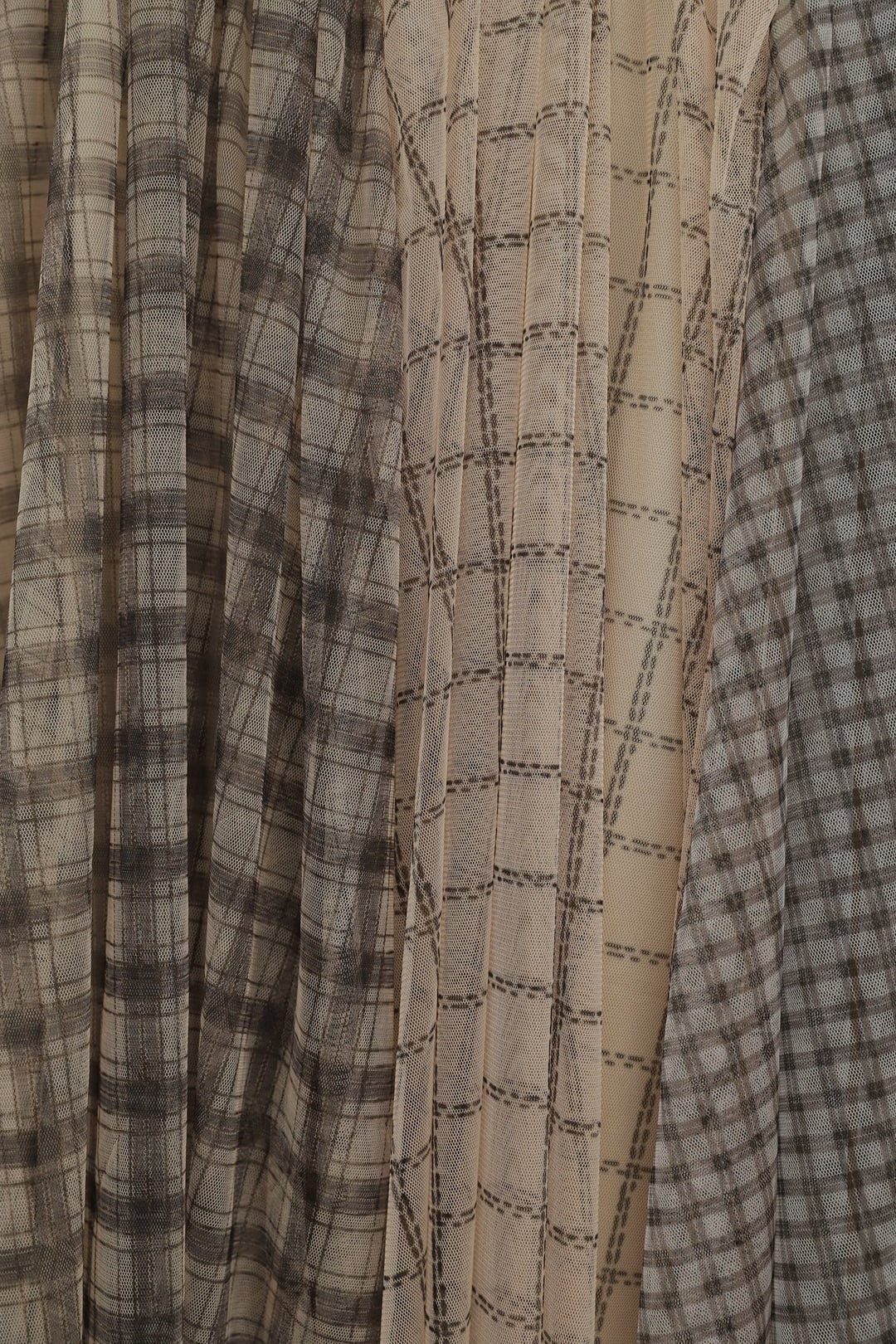 Plaid Elasticated Waist Lined Tulle Skirt - Mink - Podyumplus - by Peralane - photo 6