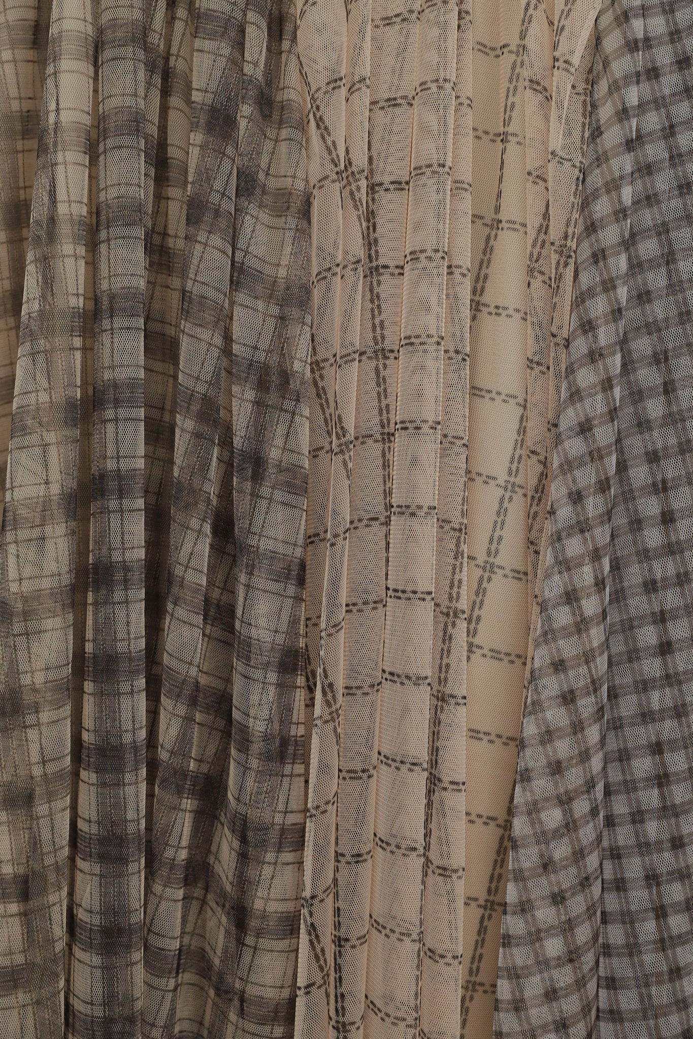 Plaid Elasticated Waist Lined Tulle Skirt - Mink - Podyumplus - by Peralane - photo 6