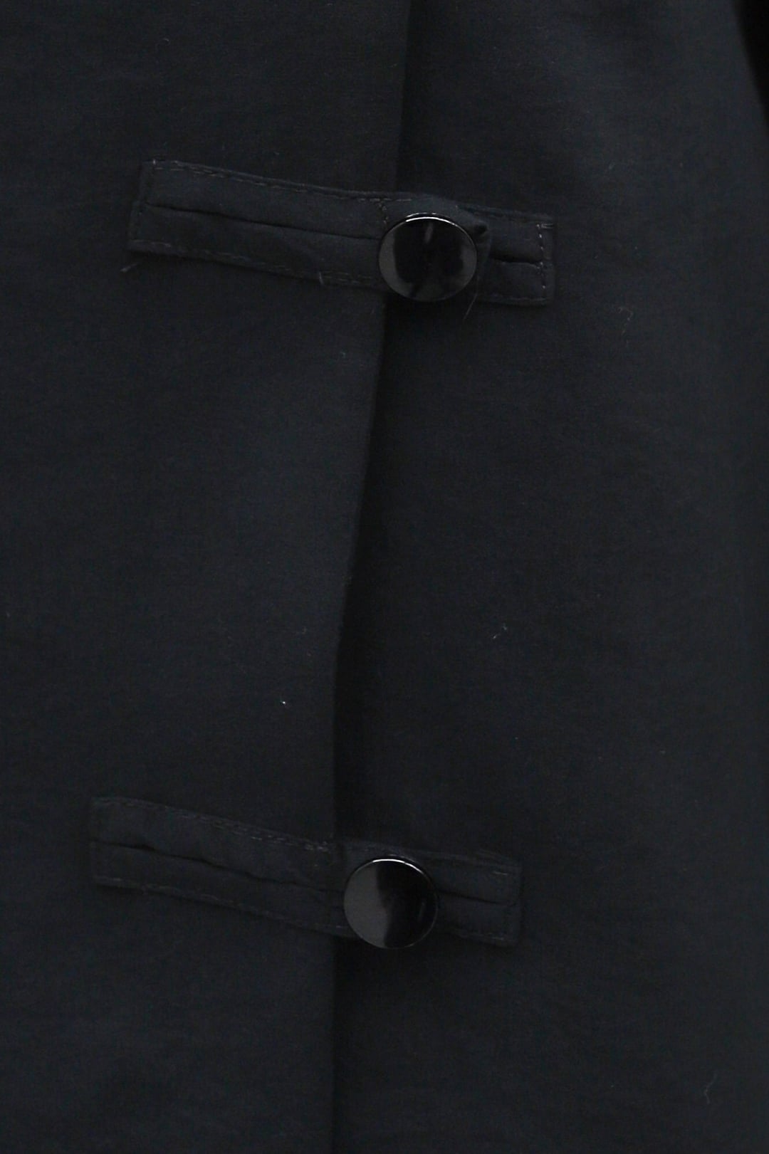 Black Round Neck Button Front Long Back Poliviscose Tunic - Podyumplus - by Peralane - photo 7