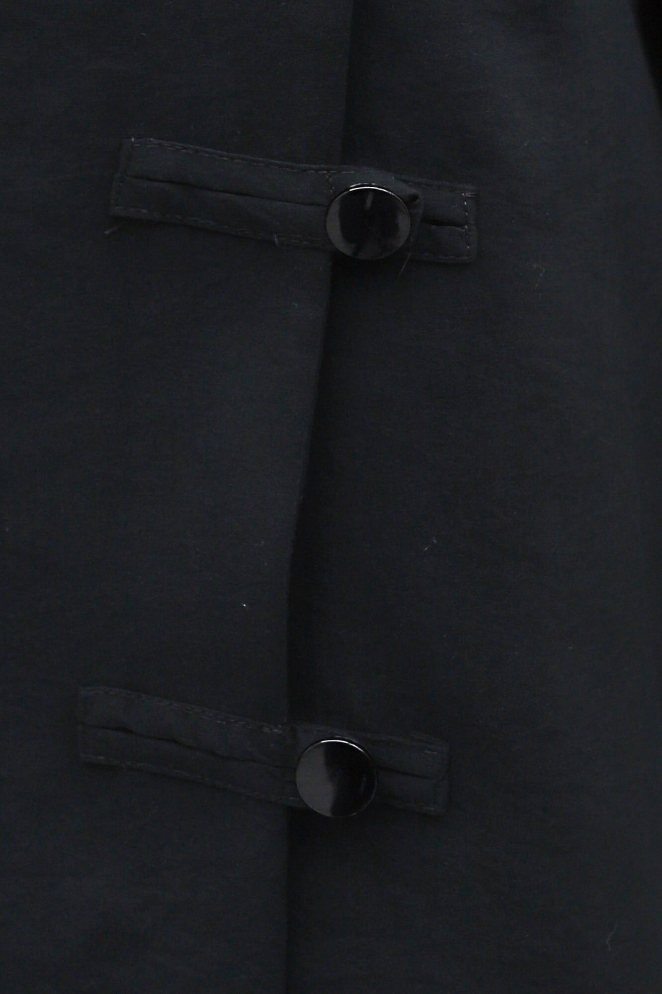 Black Round Neck Button Front Long Back Poliviscose Tunic - Podyumplus - by Peralane - photo 7