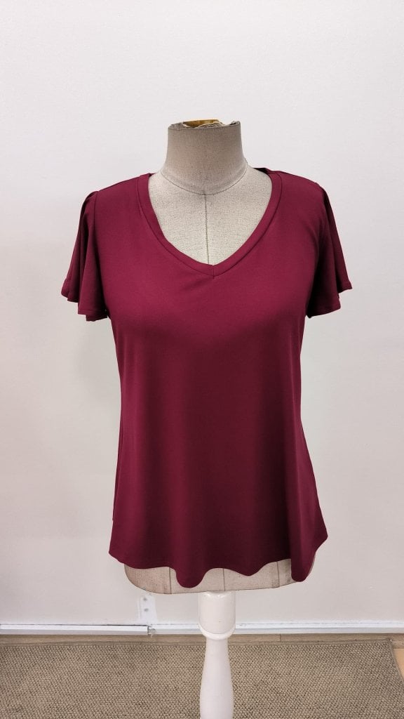 Women's Short-Sleeve V-Neck Viscose Blouse - Janes - by Peralane - photo 4