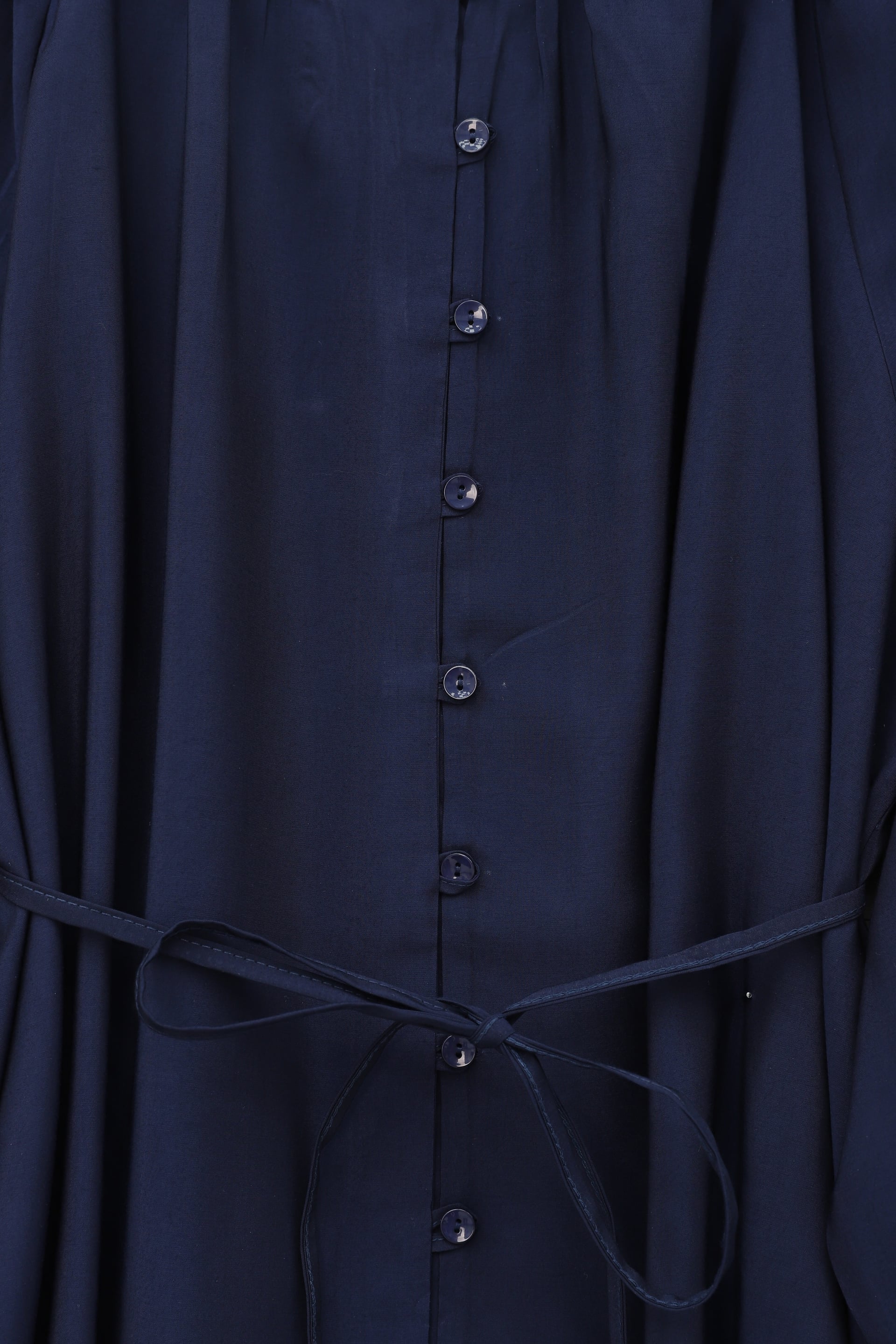 Navy Blue Modest Two-Piece Set with Drawstring Waist and Lace-Up Sleeves - Podyumplus - by Peralane - photo 5