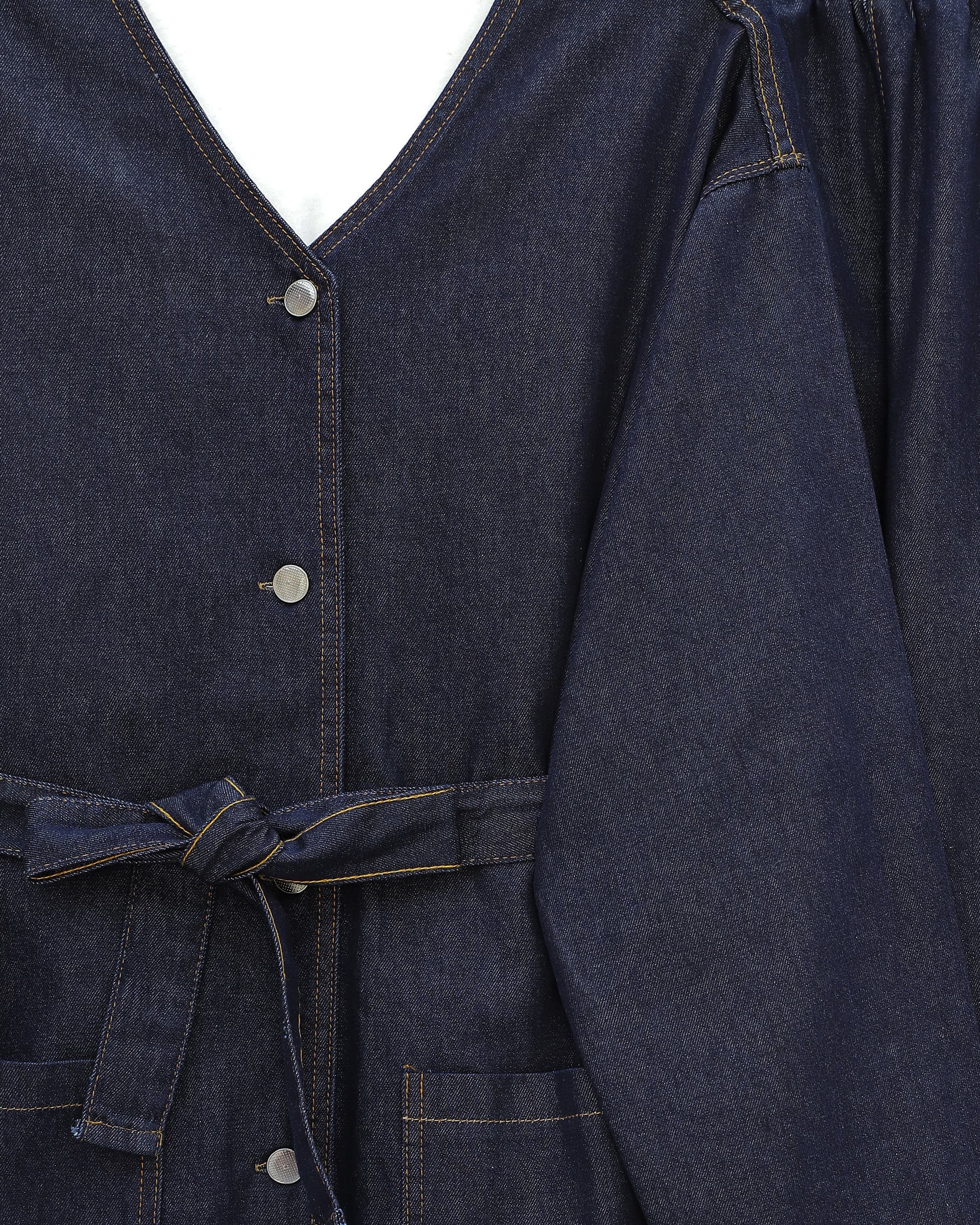Women's Dark Navy Denim Co-ord Set with Jacket and Wide-Leg Trousers - Podyumplus - by Peralane - photo 5