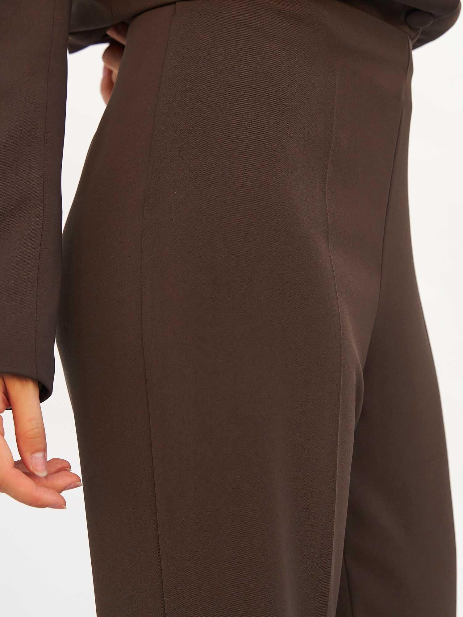 Women's Dark Brown Blazer and Trousers Co-ord Set with Belted Waist - Lefon - by Peralane - photo 10