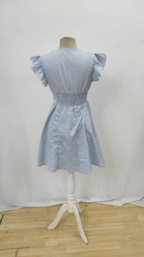 Women's Short Sleeve Wrap Collar Poplin Dress - Janes - by Peralane - photo 6