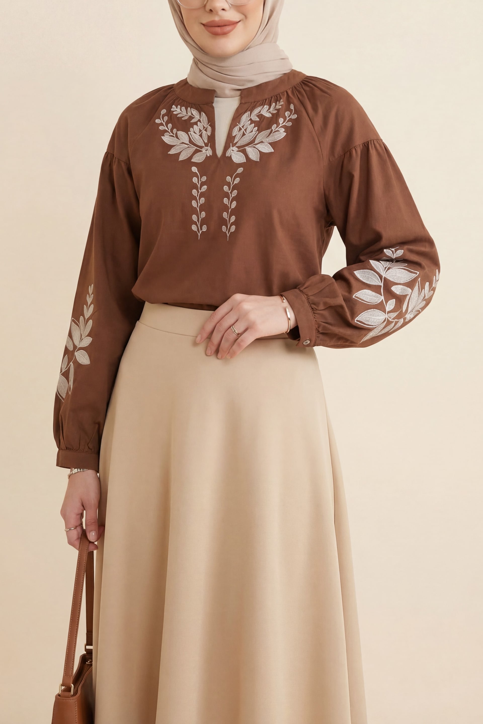 Taba Floral Embroidered Balloon Sleeve Blouse - Podyumplus - by Peralane - photo 2
