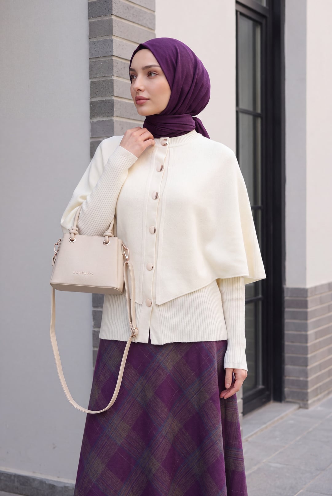 Women's White Cape-Style Knit Cardigan 15967 - Bigdart - by Peralane - photo 4