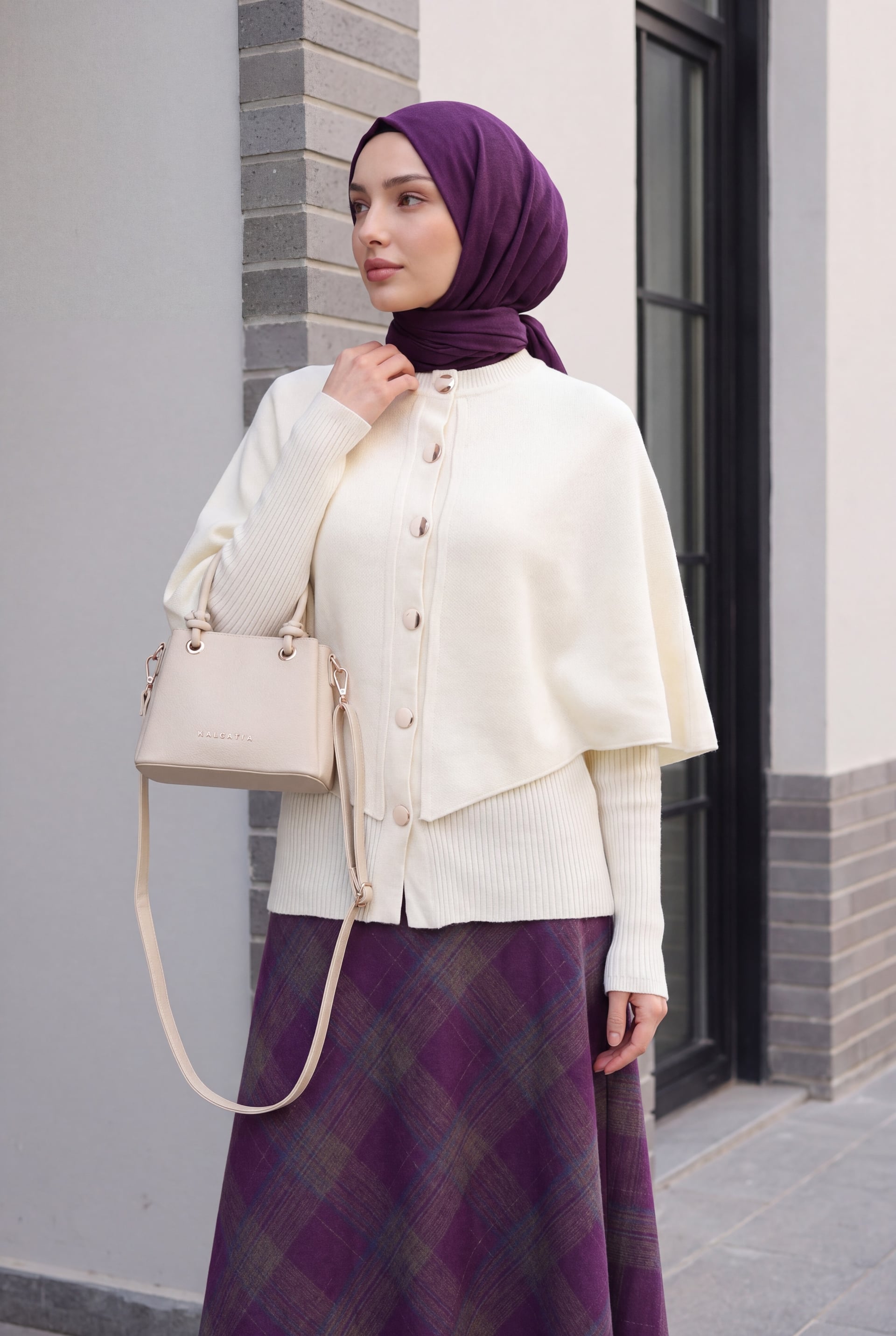 Women's White Cape-Style Knit Cardigan 15967 - Bigdart - by Peralane - photo 4