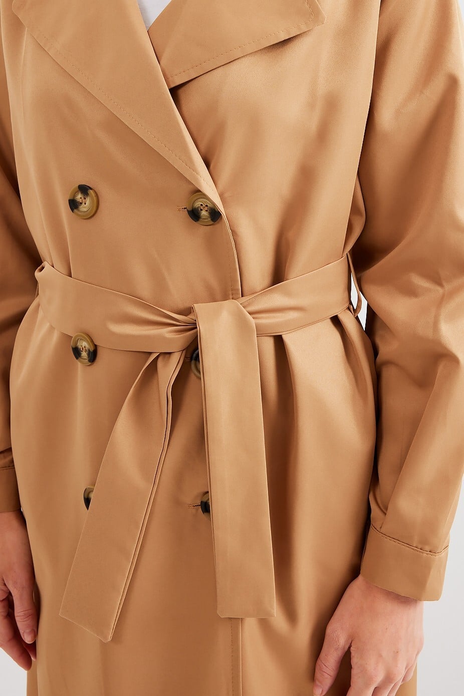 Double-Breasted Belted Trench Coat - Camel - Bigdart - by Peralane - photo 6