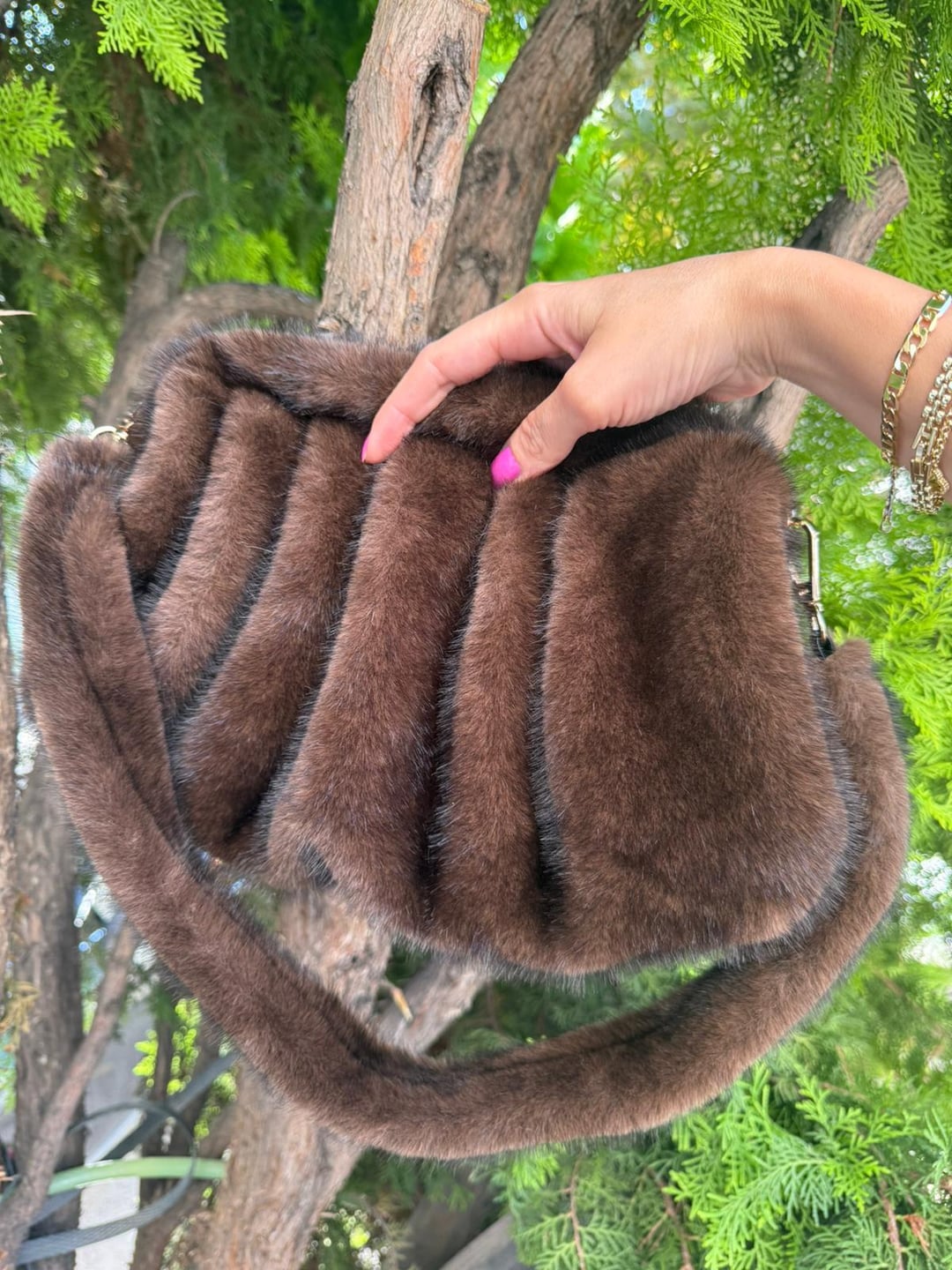 NWC-017 Plush Brown Handbag - Nesvay - by Peralane - photo 4