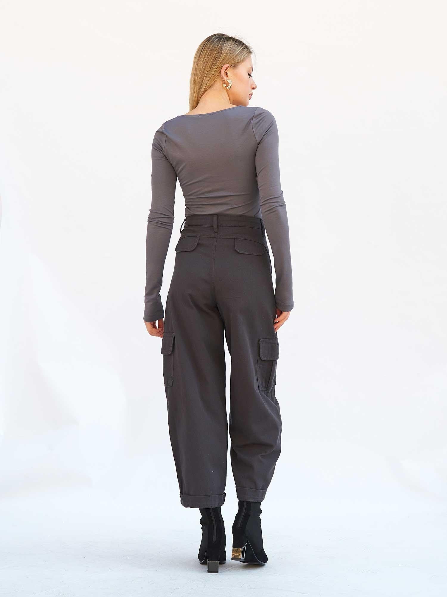 Long-Sleeved Square Neck Knit Bodysuit for Women - Lefon - by Peralane - photo 9
