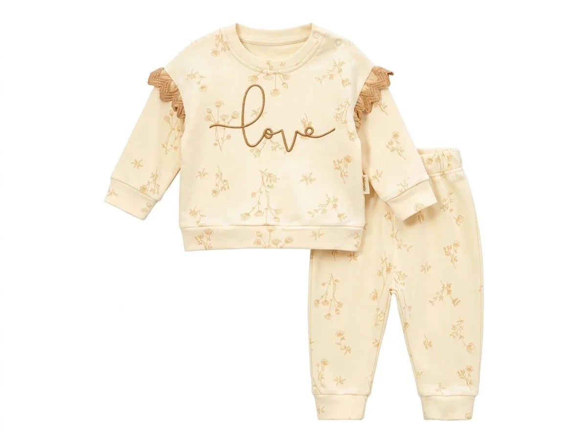 Embroidered 'Love' Girls' Baby Set - Vovido - by Peralane
