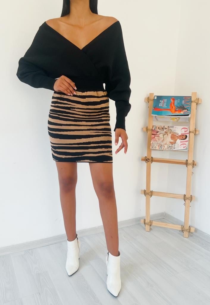 Zebra Pattern Knit Dress 841 - My Bee - by Peralane - photo 2