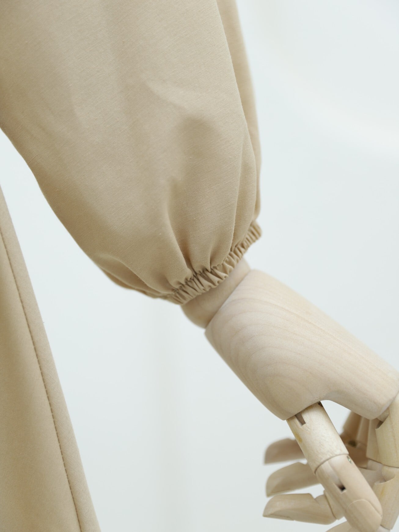 Half Button Tie Waist Dress - Light Beige - Podyumplus - by Peralane - photo 7